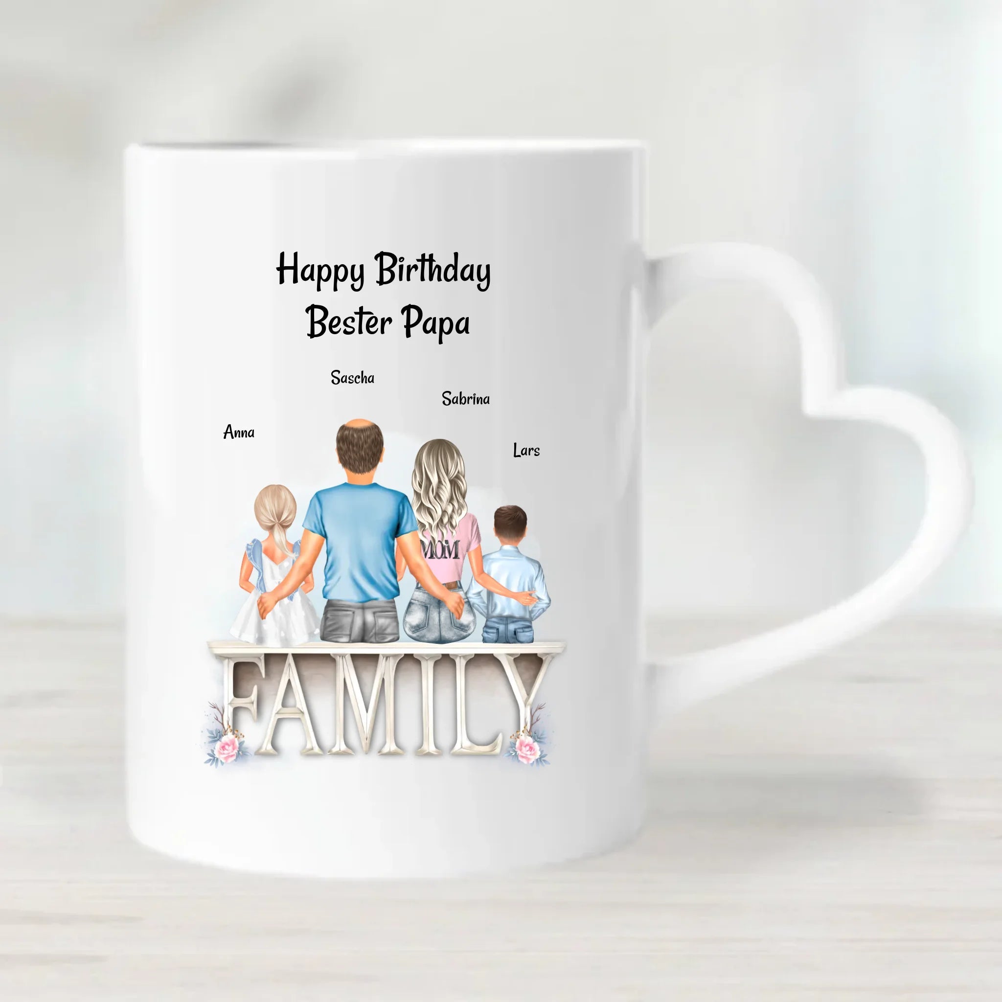 Papa Geburtstag Tasse Geschenk von Kindern & Mama - Cantty