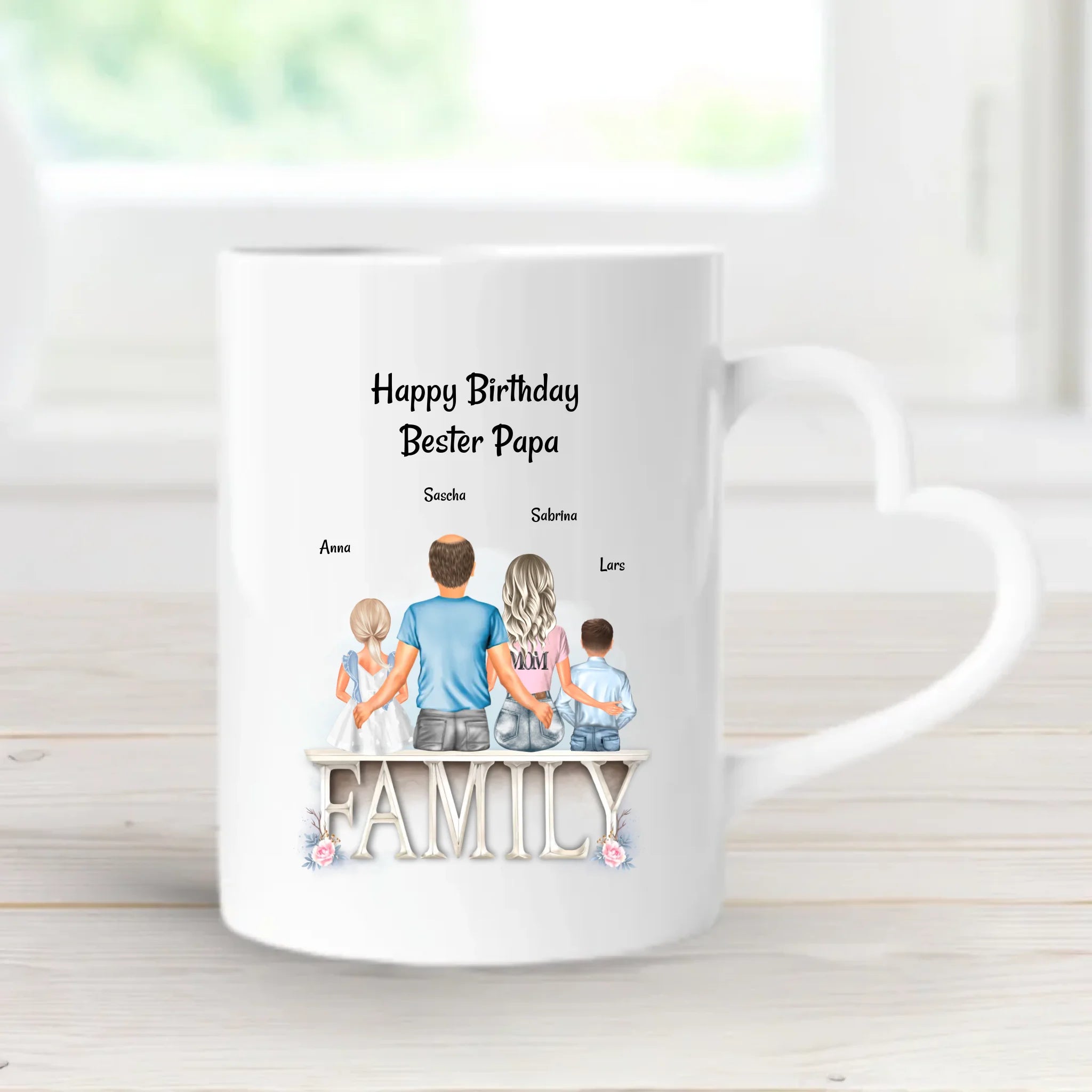 Papa Geburtstag Tasse Geschenk von Kindern & Mama - Cantty