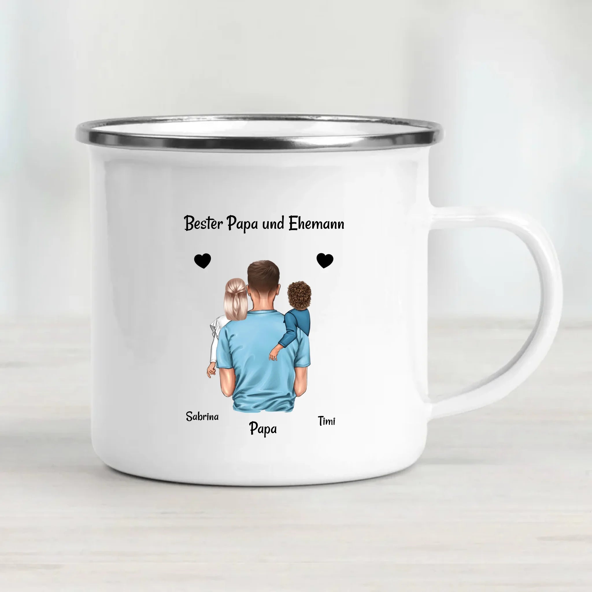 Papa Tasse Geschenk von Sohn & Tochter personalisiert - Cantty