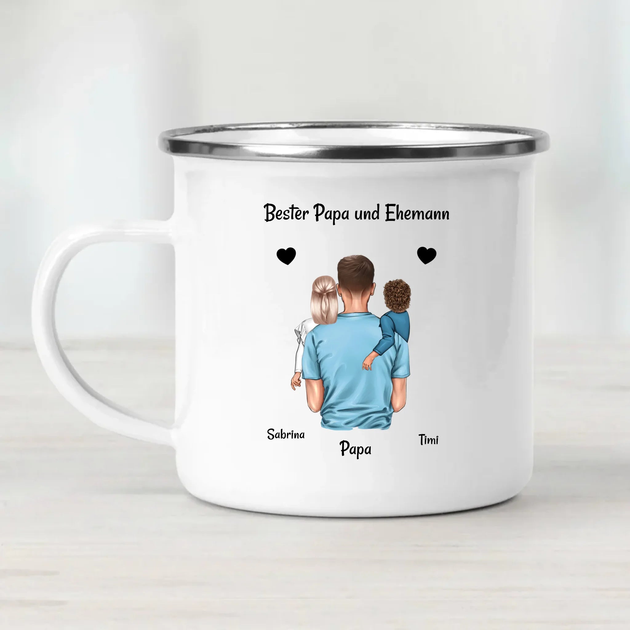 Papa Tasse Geschenk von Sohn & Tochter personalisiert - Cantty