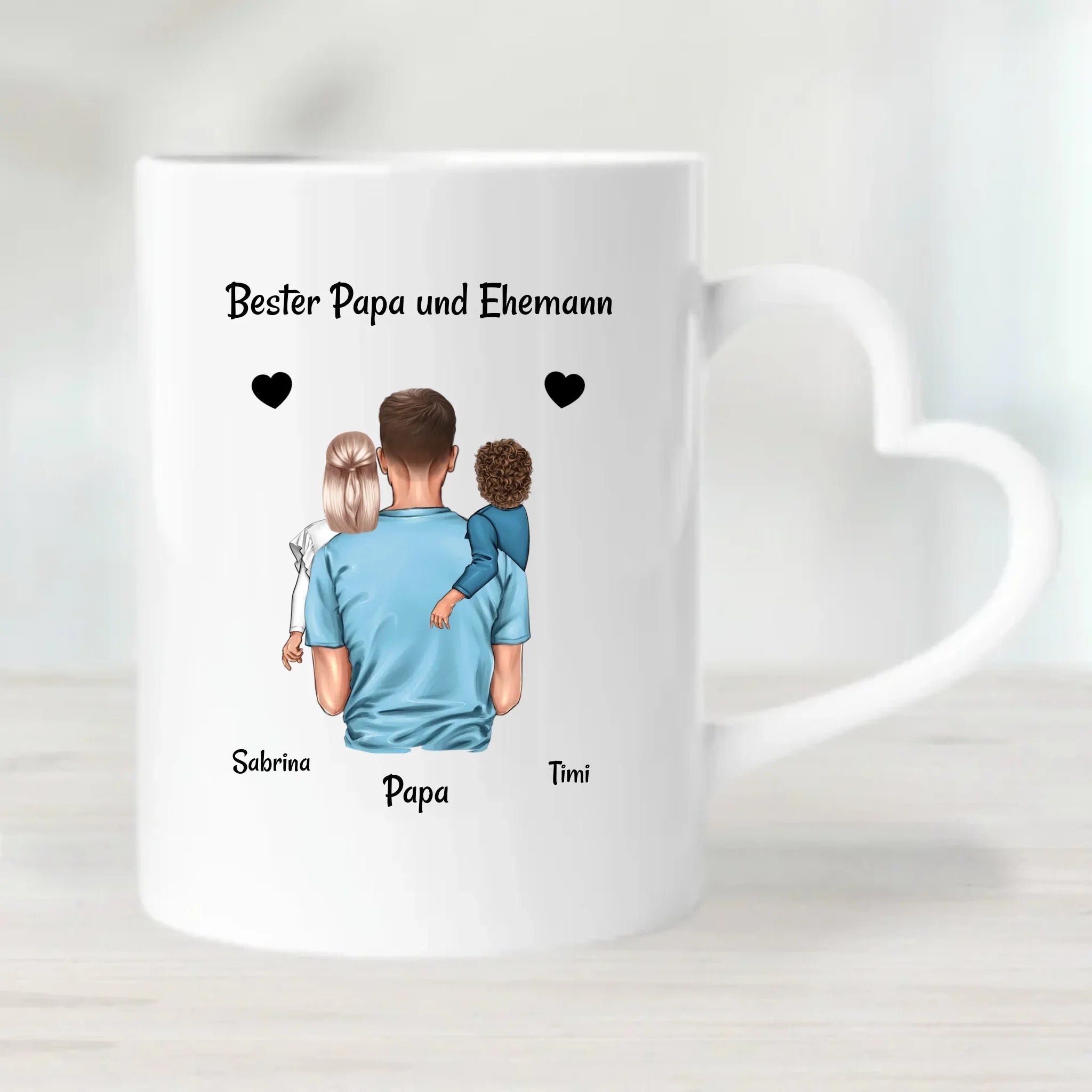 Papa Tasse Geschenk von Sohn & Tochter personalisiert - Cantty
