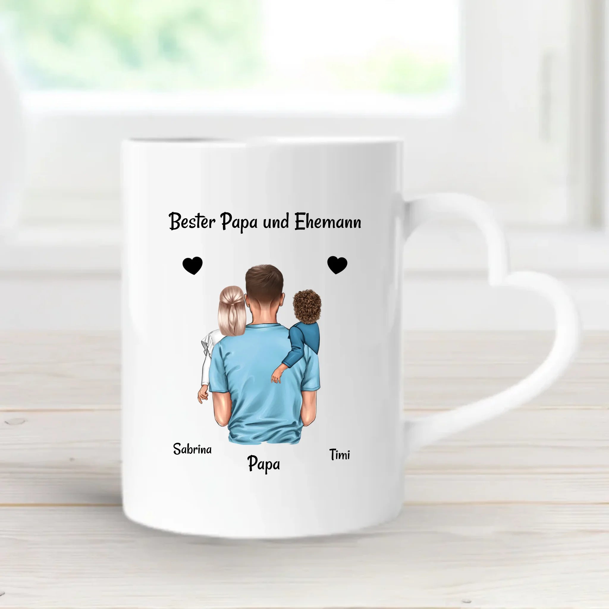 Papa Tasse Geschenk von Sohn & Tochter personalisiert - Cantty