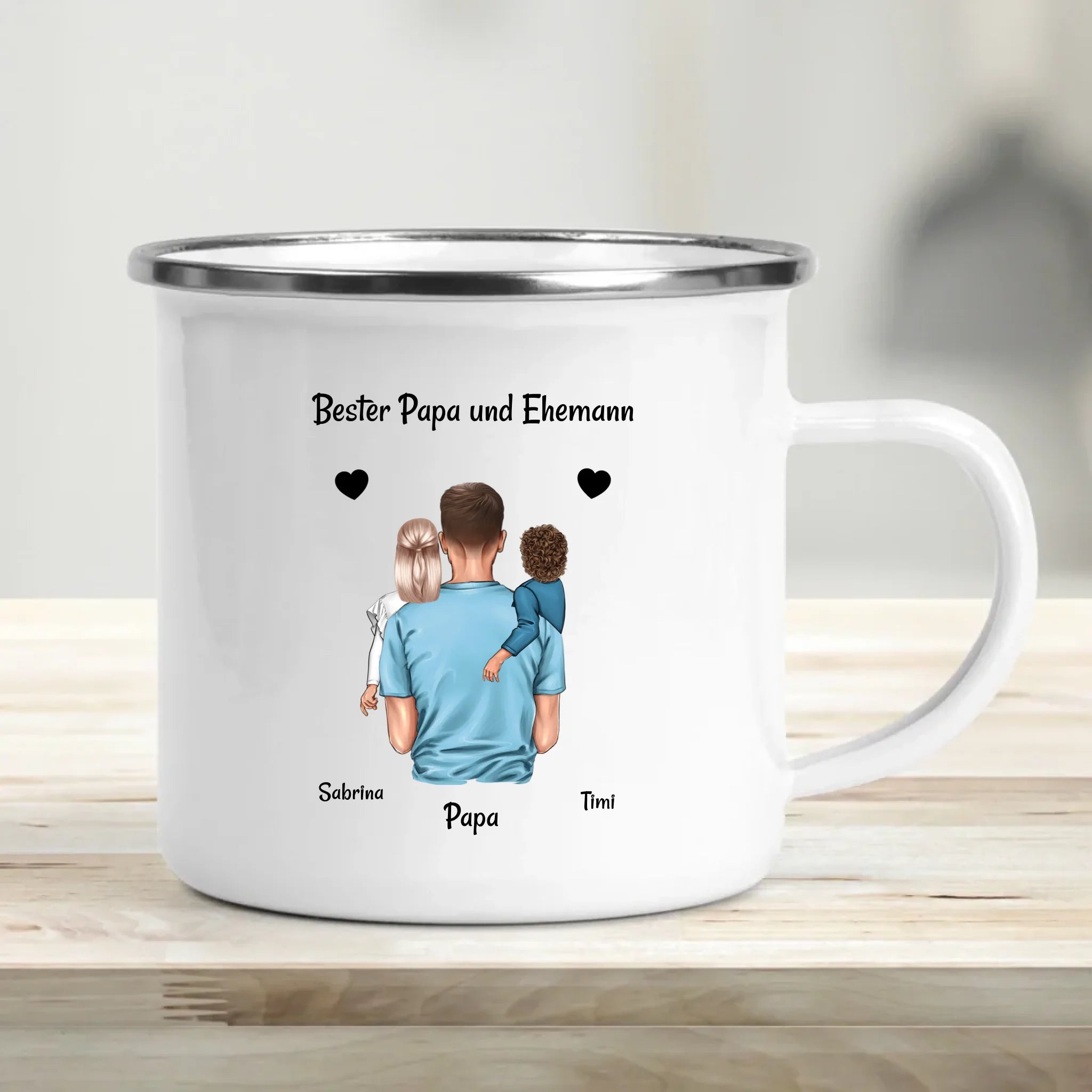 Papa Tasse Geschenk von Sohn & Tochter personalisiert - Cantty