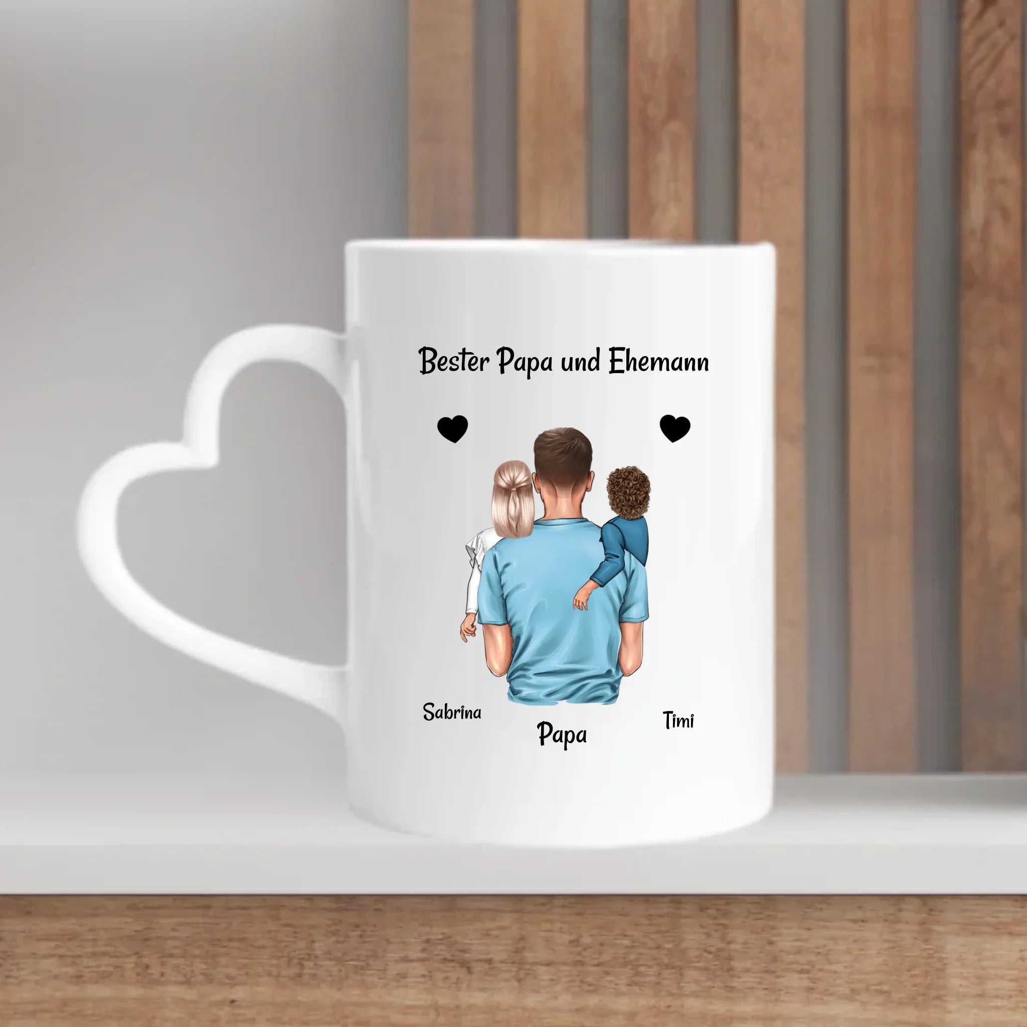 Papa Tasse Geschenk von Sohn & Tochter personalisiert - Cantty