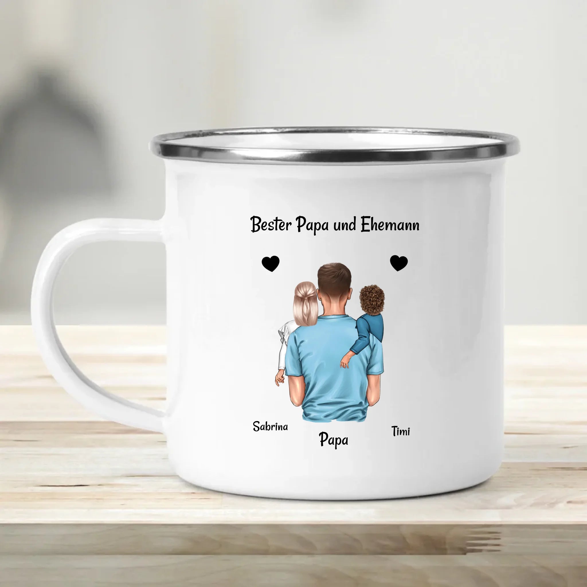 Papa Tasse Geschenk von Sohn & Tochter personalisiert - Cantty