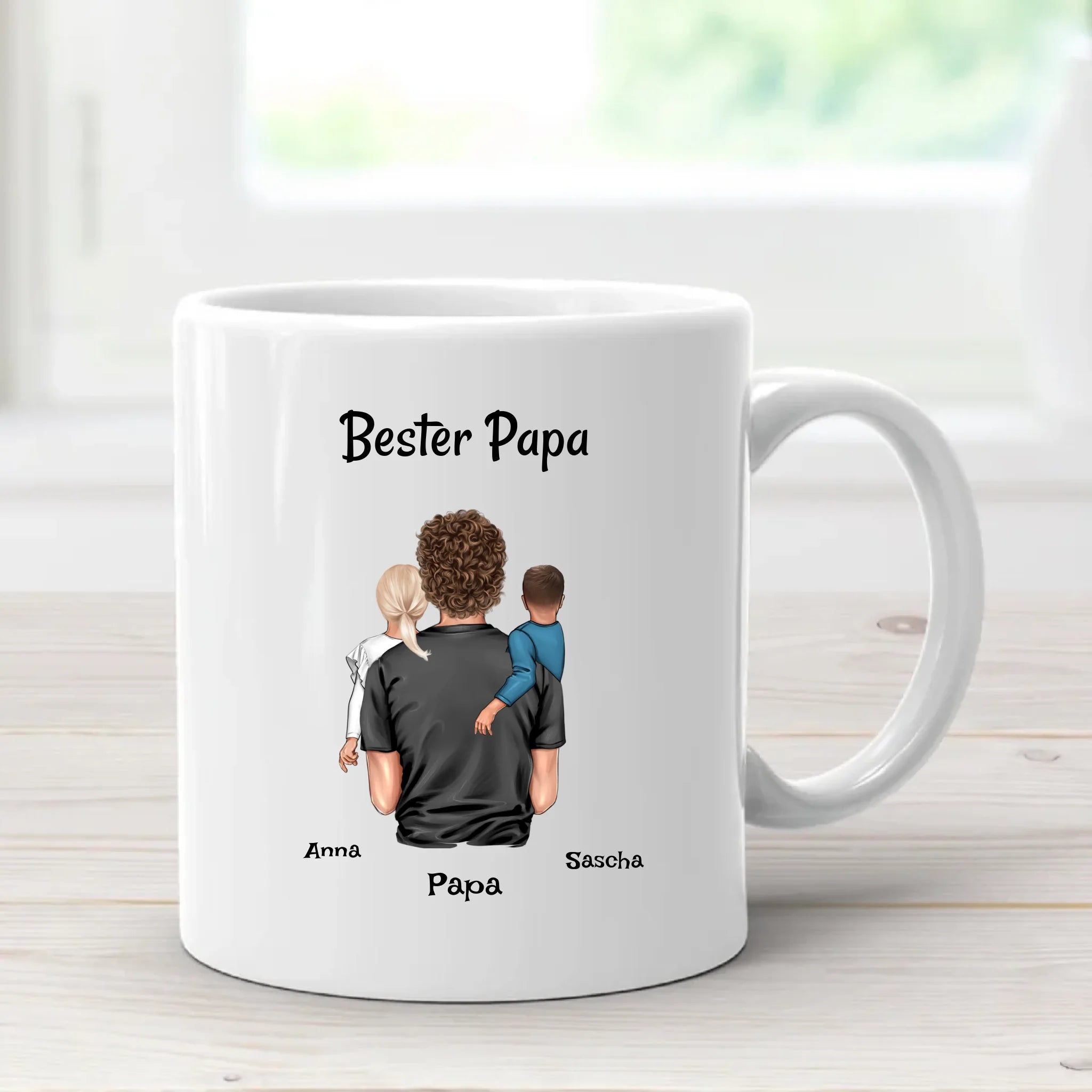 Papa Tasse personalisiert mit 1 - 2 Kinder Geschenk - Cantty