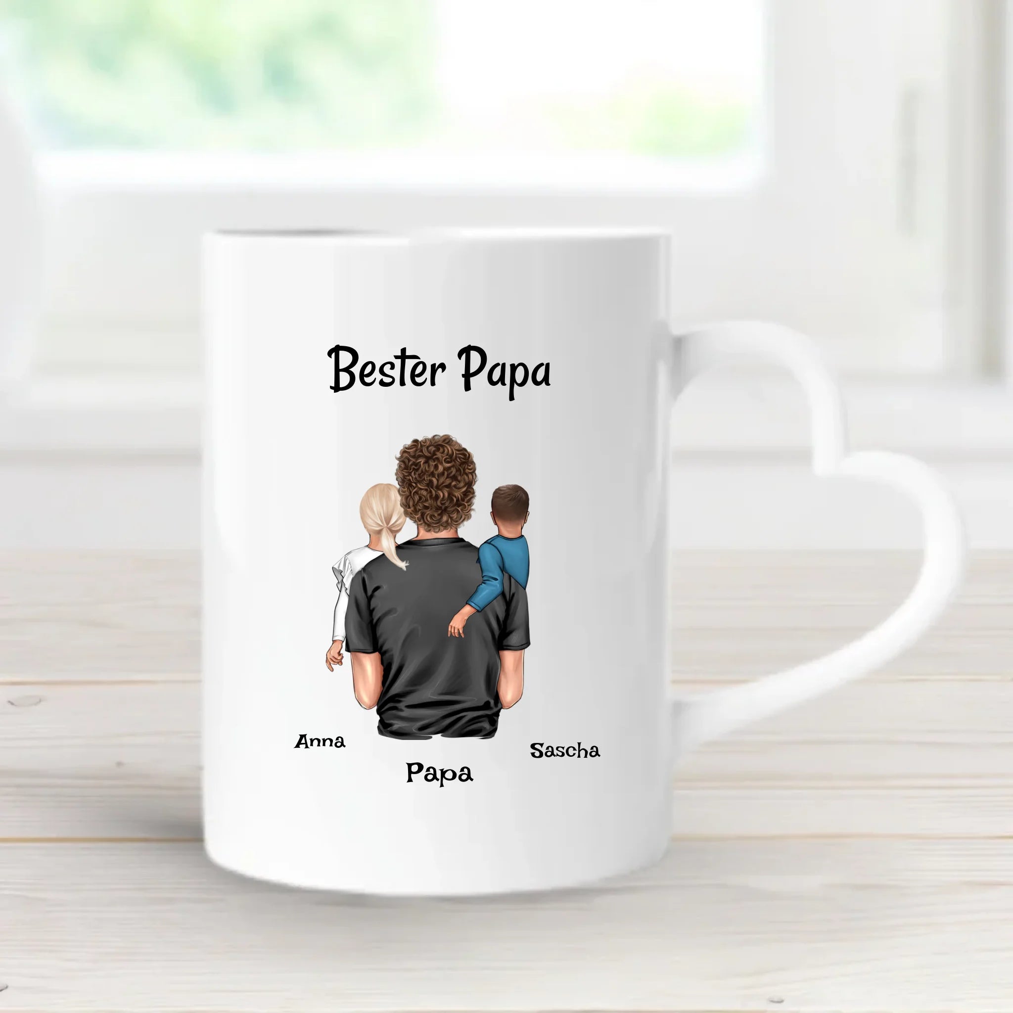 Papa Tasse personalisiert mit 1 - 2 Kinder Geschenk - Cantty