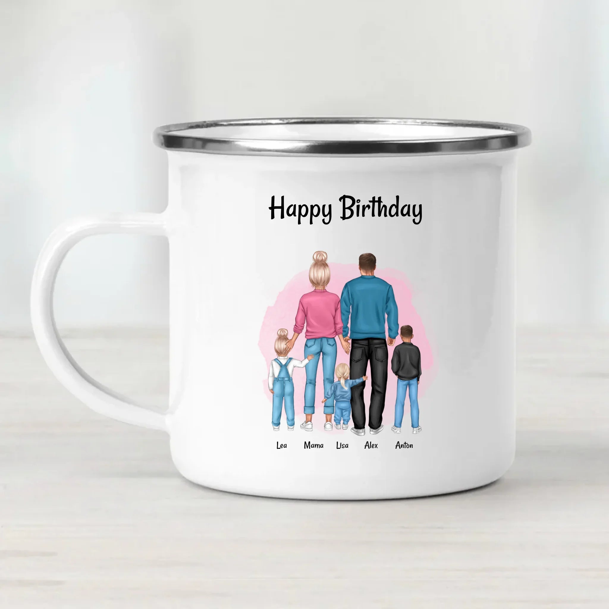 Papa Tasse personalisiertes Geburtstag Geschenk Familie Bild - Cantty