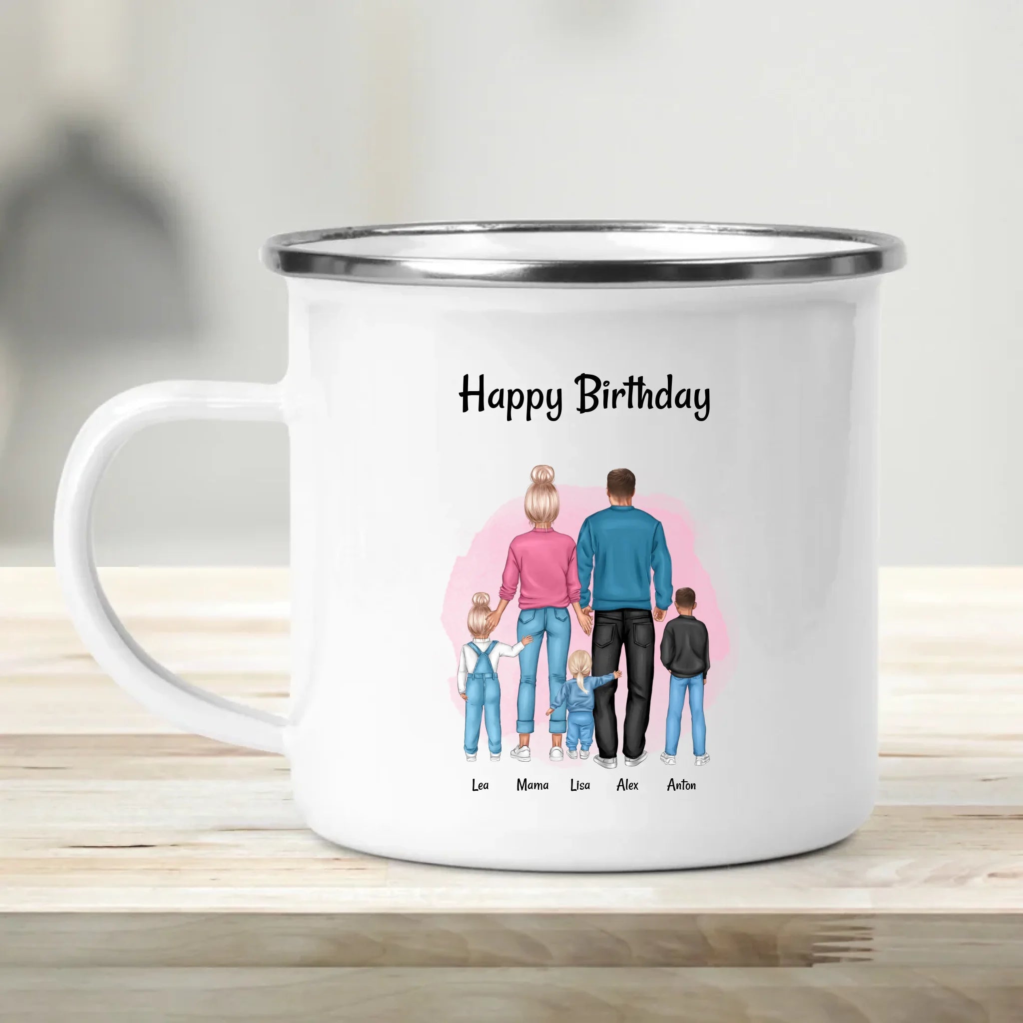 Papa Tasse personalisiertes Geburtstag Geschenk Familie Bild - Cantty