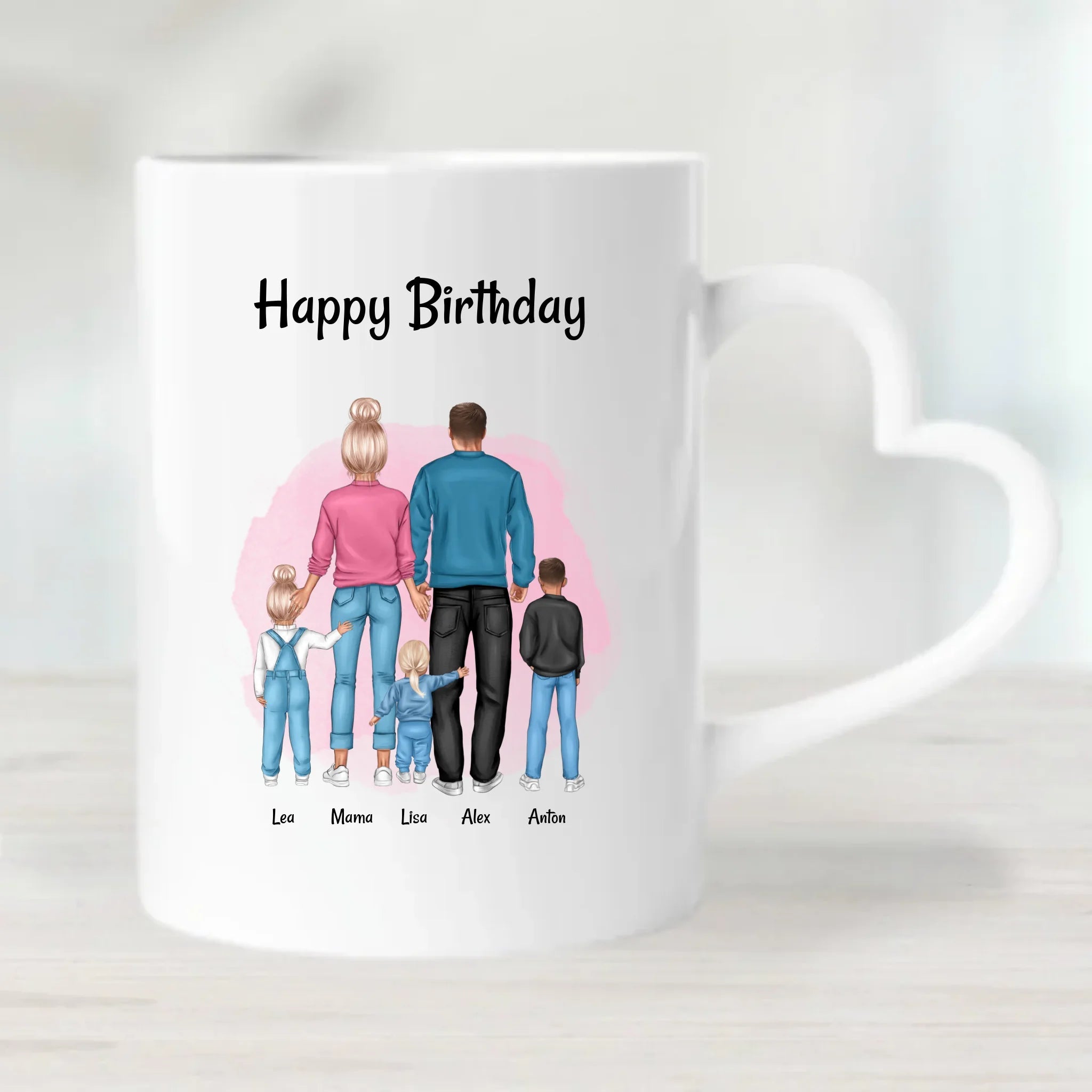 Papa Tasse personalisiertes Geburtstag Geschenk Familie Bild - Cantty