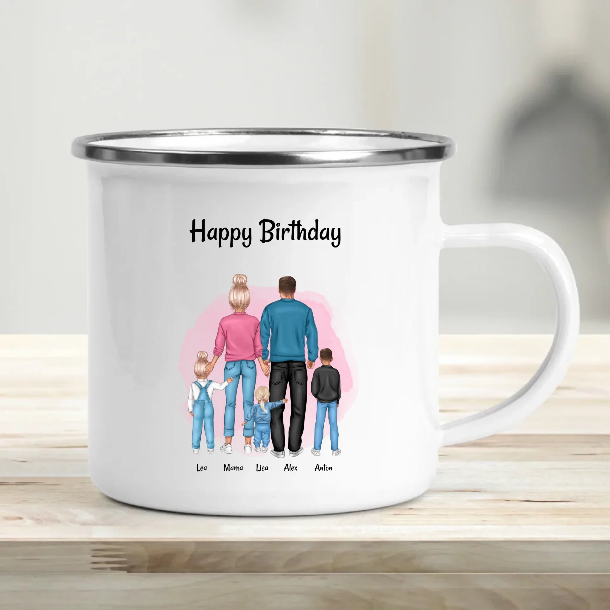 Papa Tasse personalisiertes Geburtstag Geschenk Familie Bild - Cantty