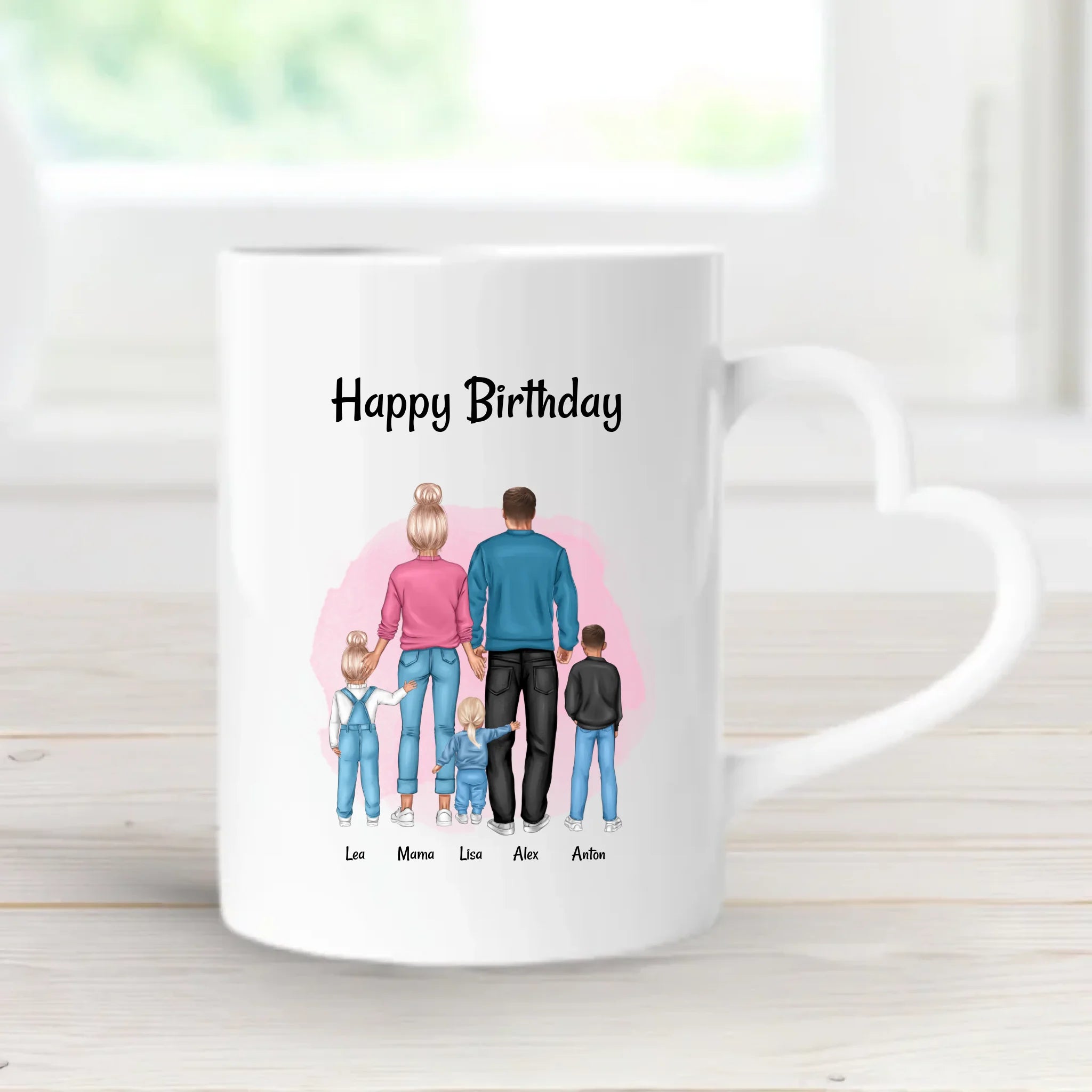 Papa Tasse personalisiertes Geburtstag Geschenk Familie Bild - Cantty