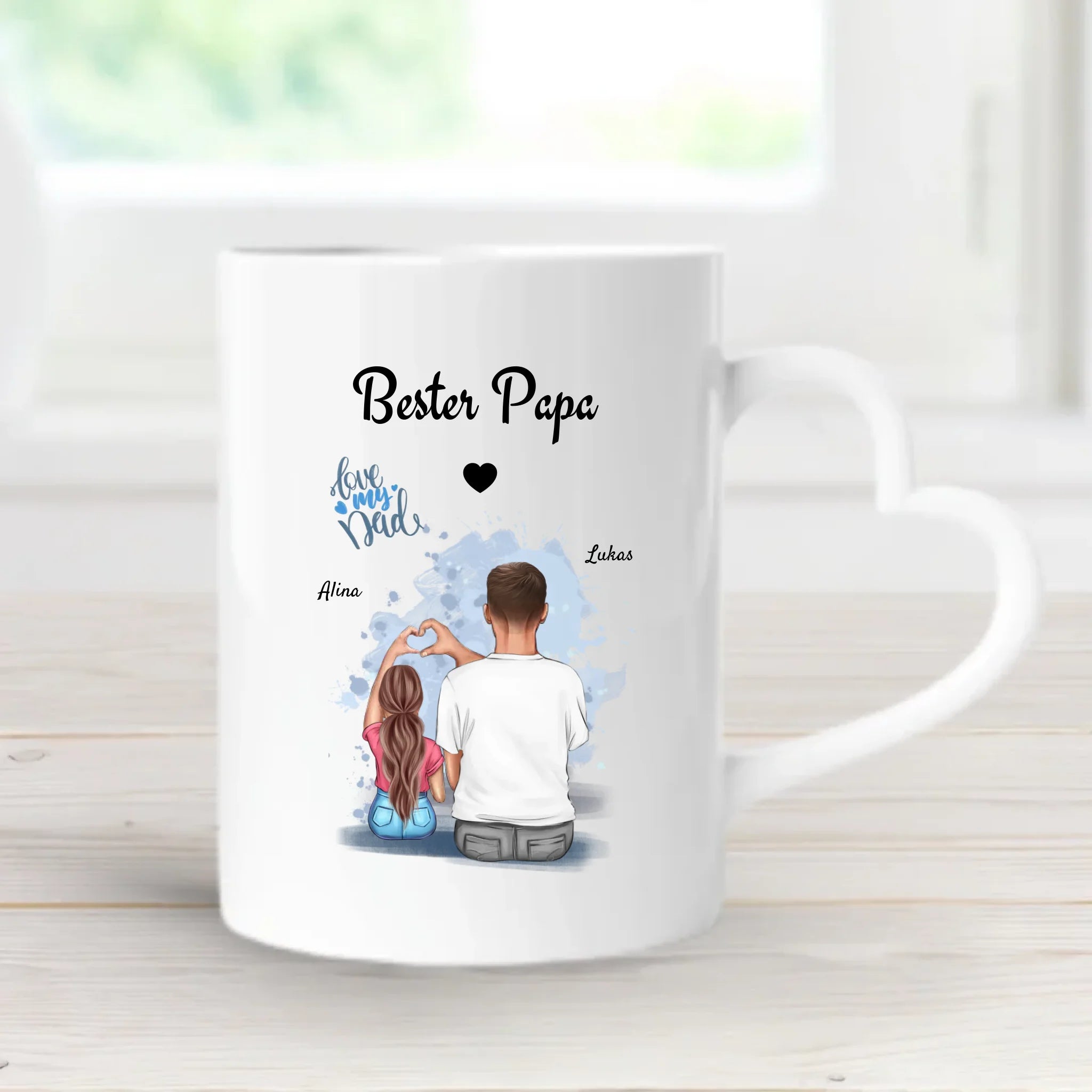 Papa Tochter Tasse Geschenk personalisiert - Cantty