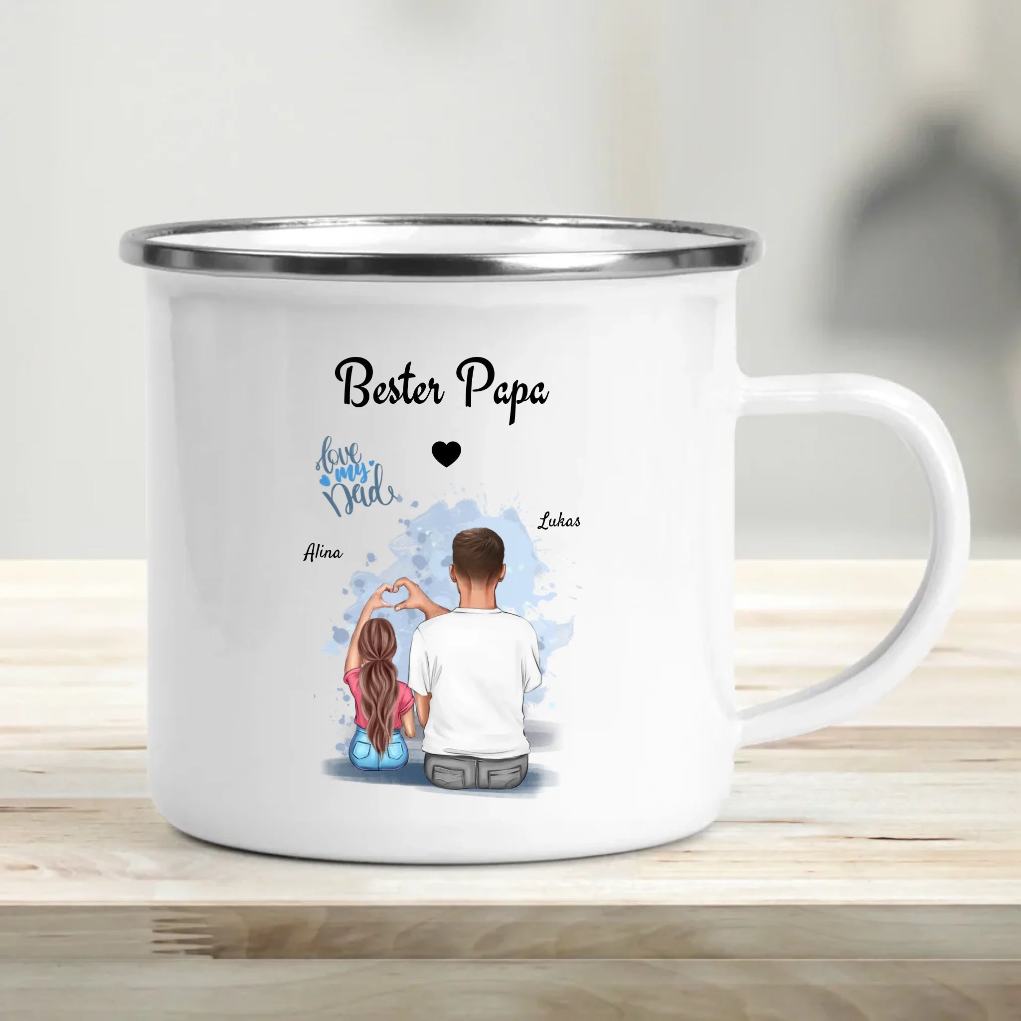 Papa Tochter Tasse Geschenk personalisiert - Cantty