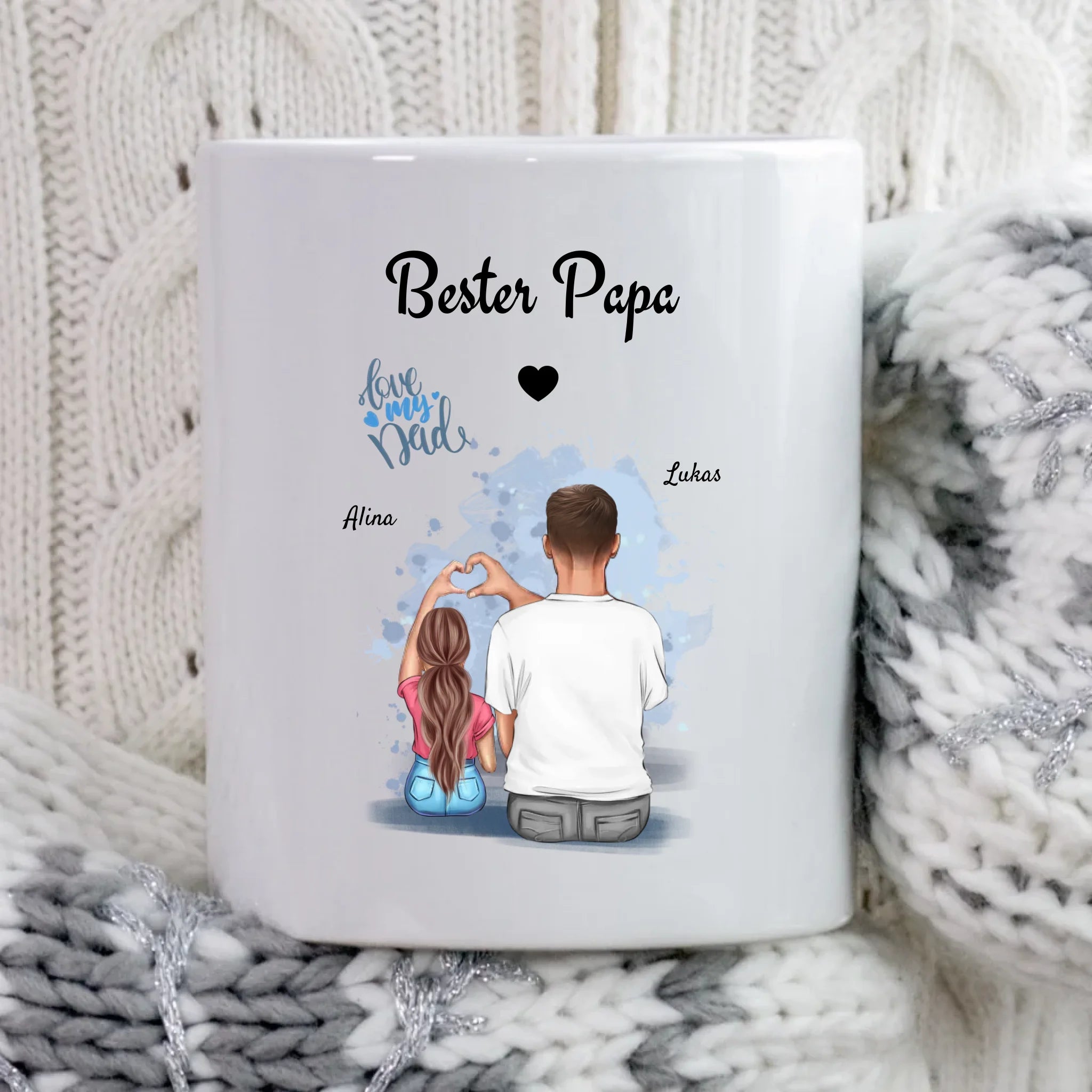 Papa Tochter Tasse Geschenk personalisiert - Cantty