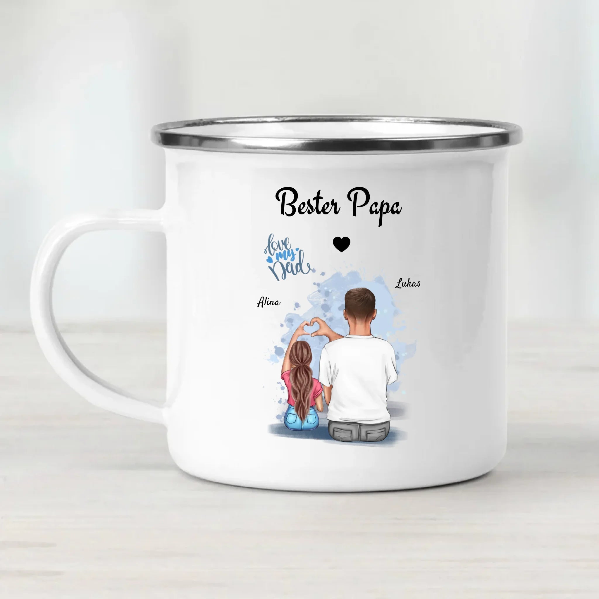 Papa Tochter Tasse Geschenk personalisiert - Cantty