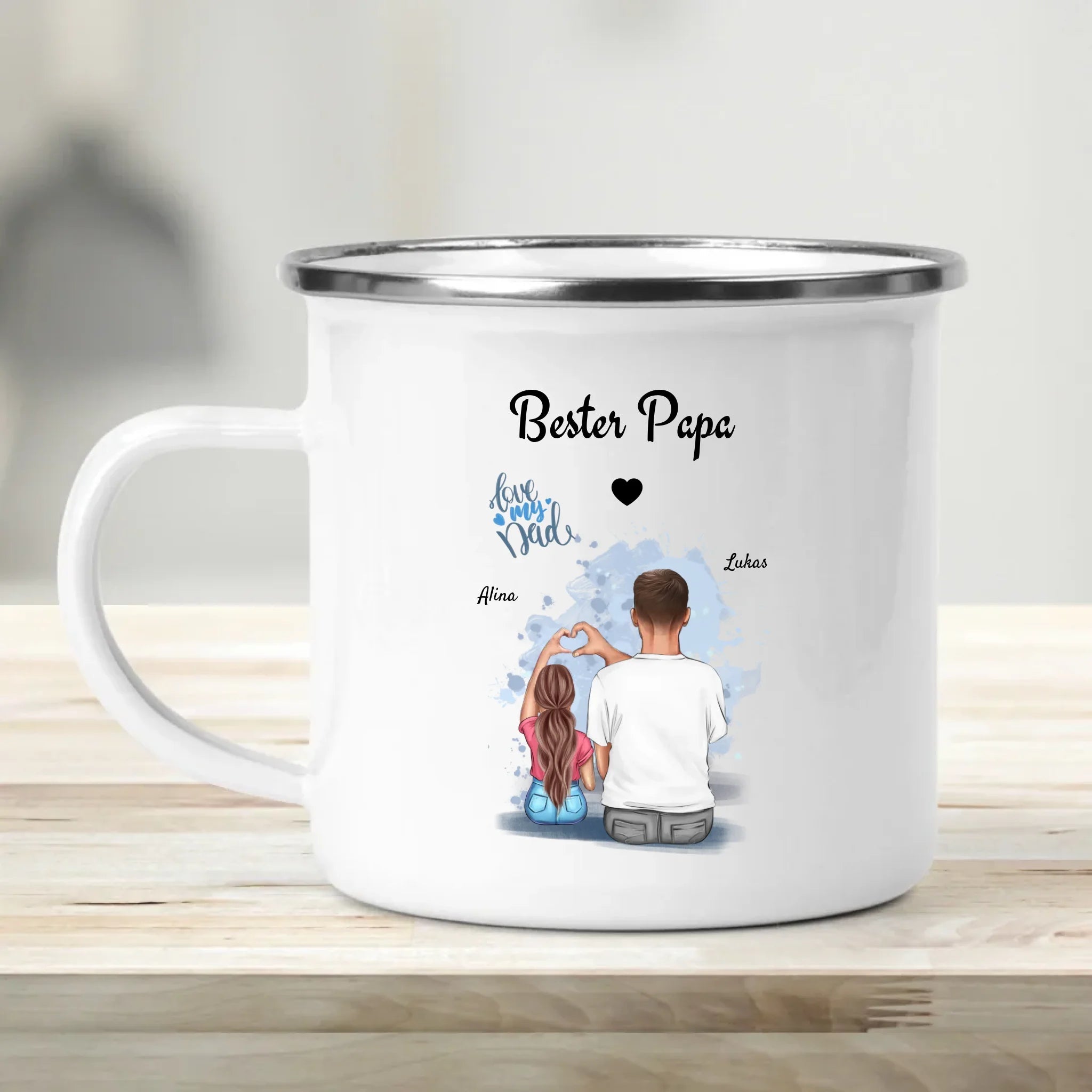 Papa Tochter Tasse Geschenk personalisiert - Cantty