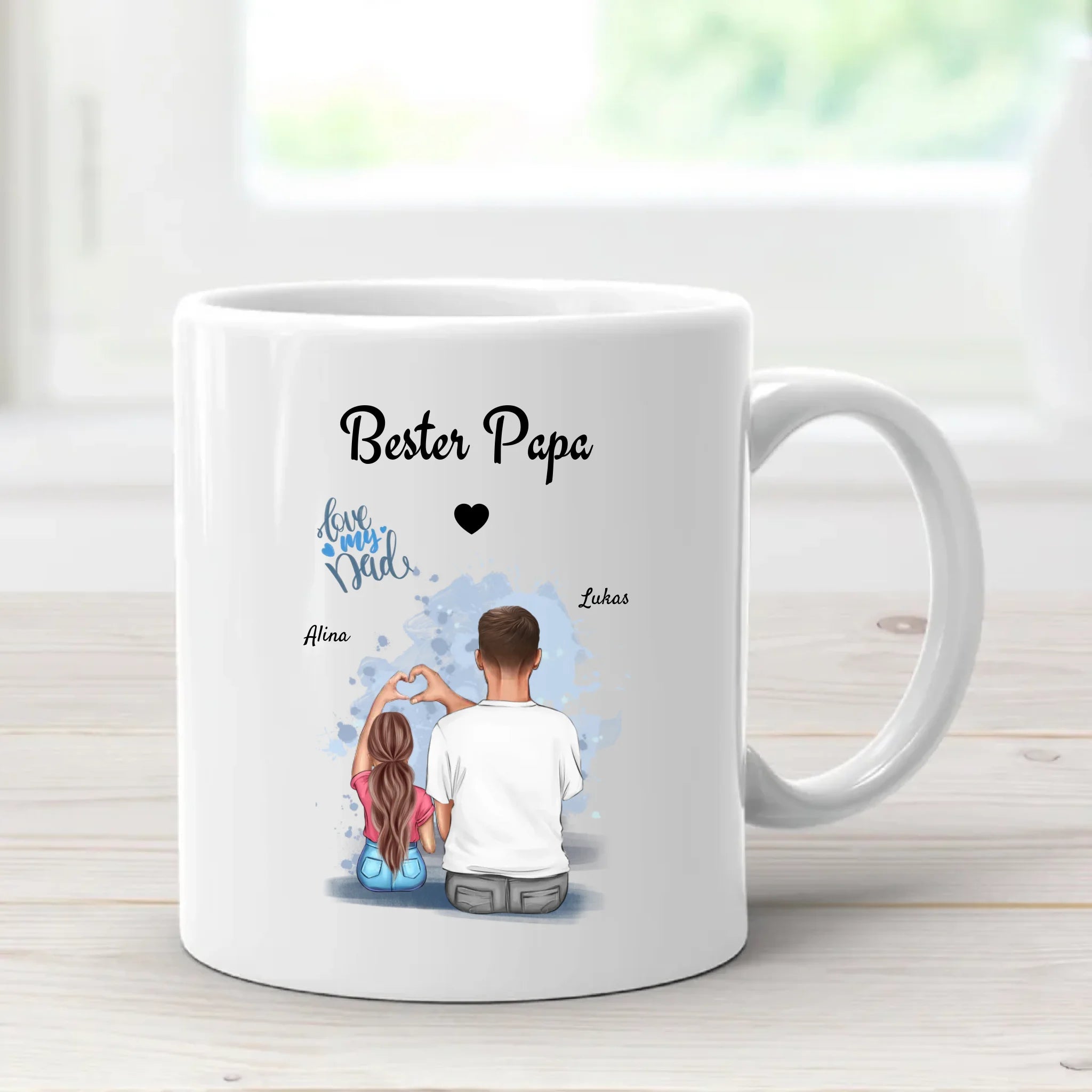 Papa Tochter Tasse Geschenk personalisiert - Cantty