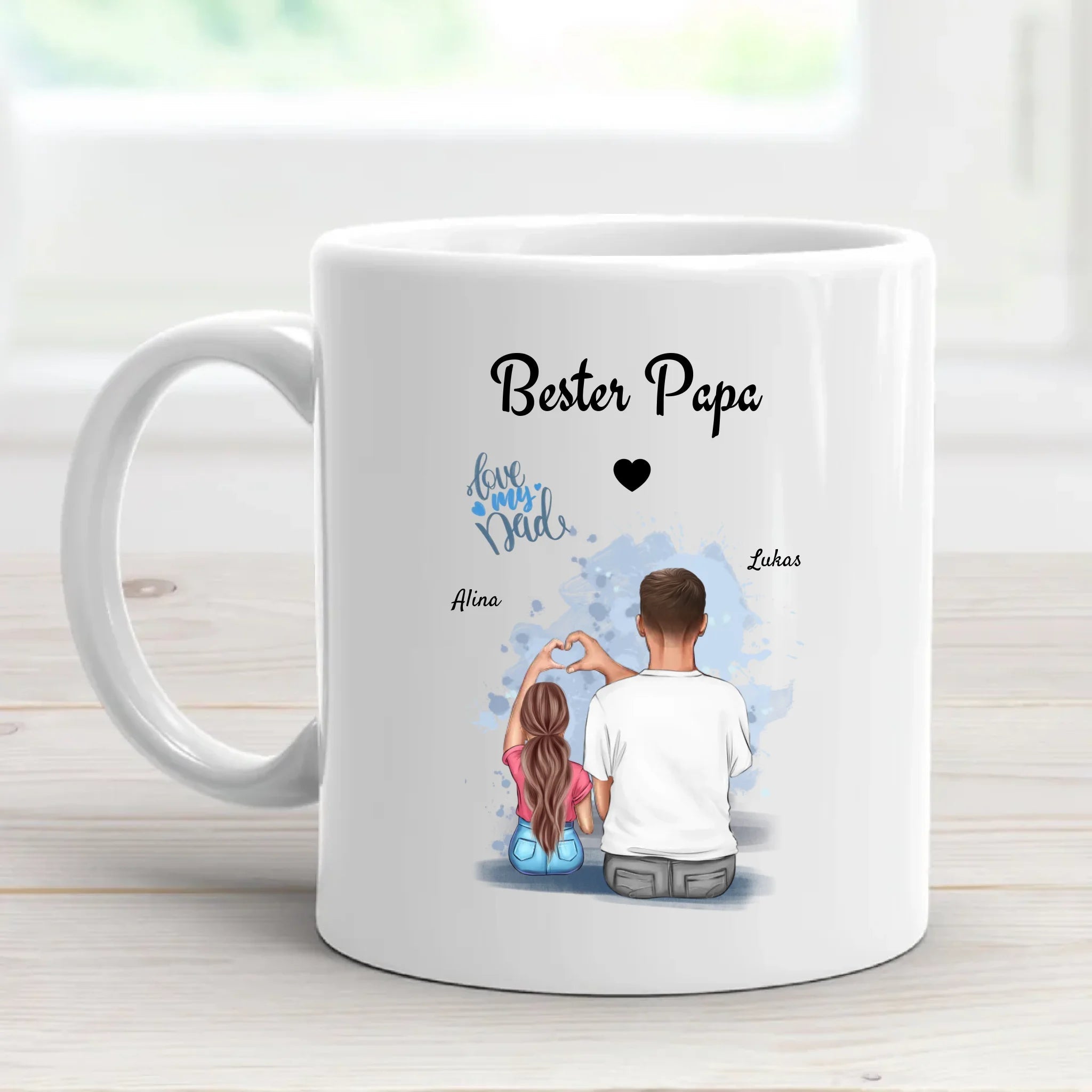 Papa Tochter Tasse Geschenk personalisiert - Cantty