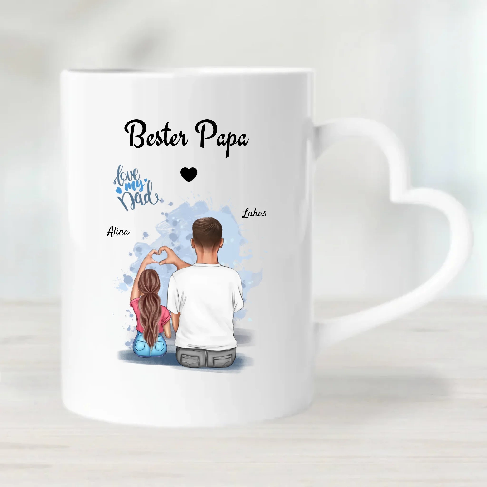 Papa Tochter Tasse Geschenk personalisiert - Cantty