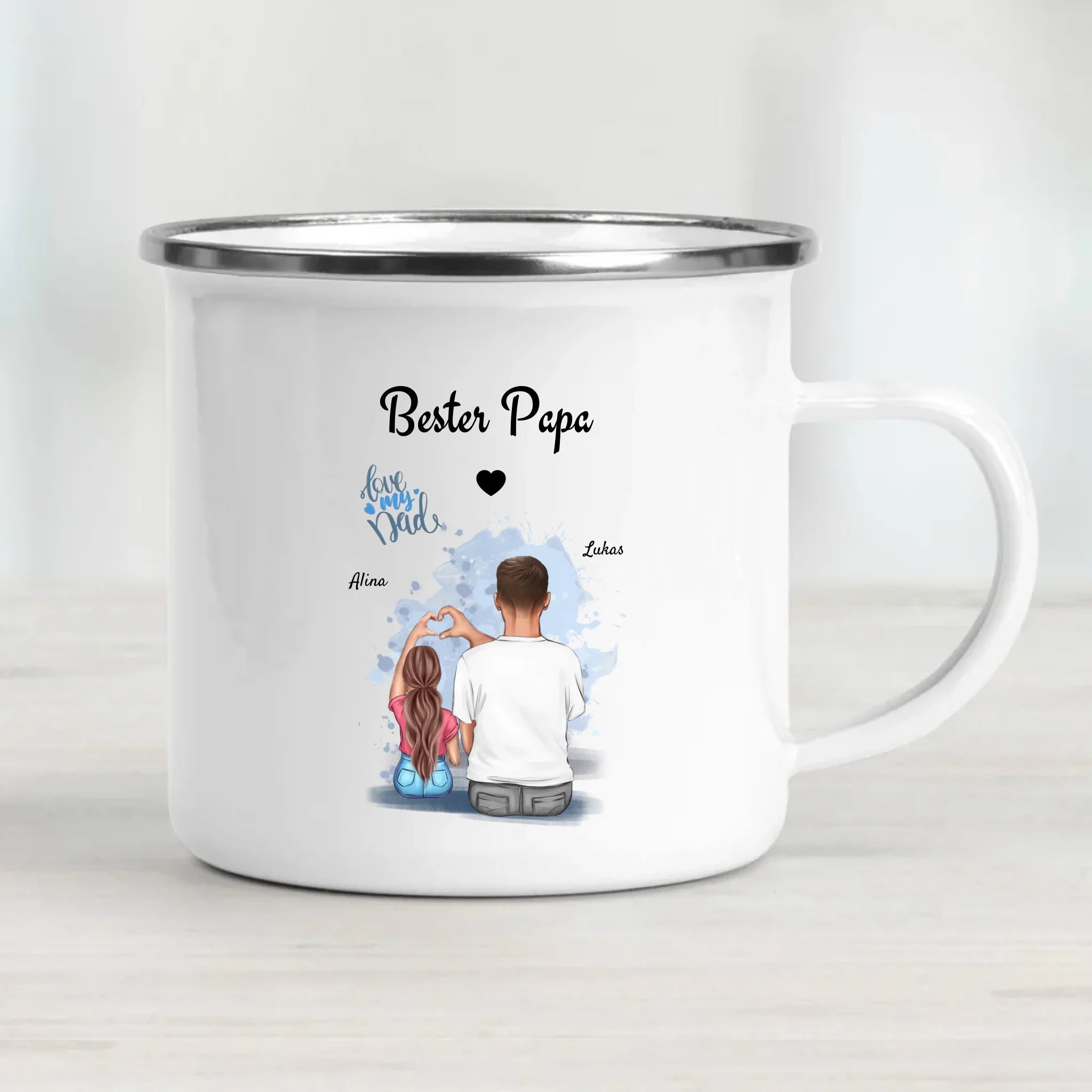 Papa Tochter Tasse Geschenk personalisiert - Cantty