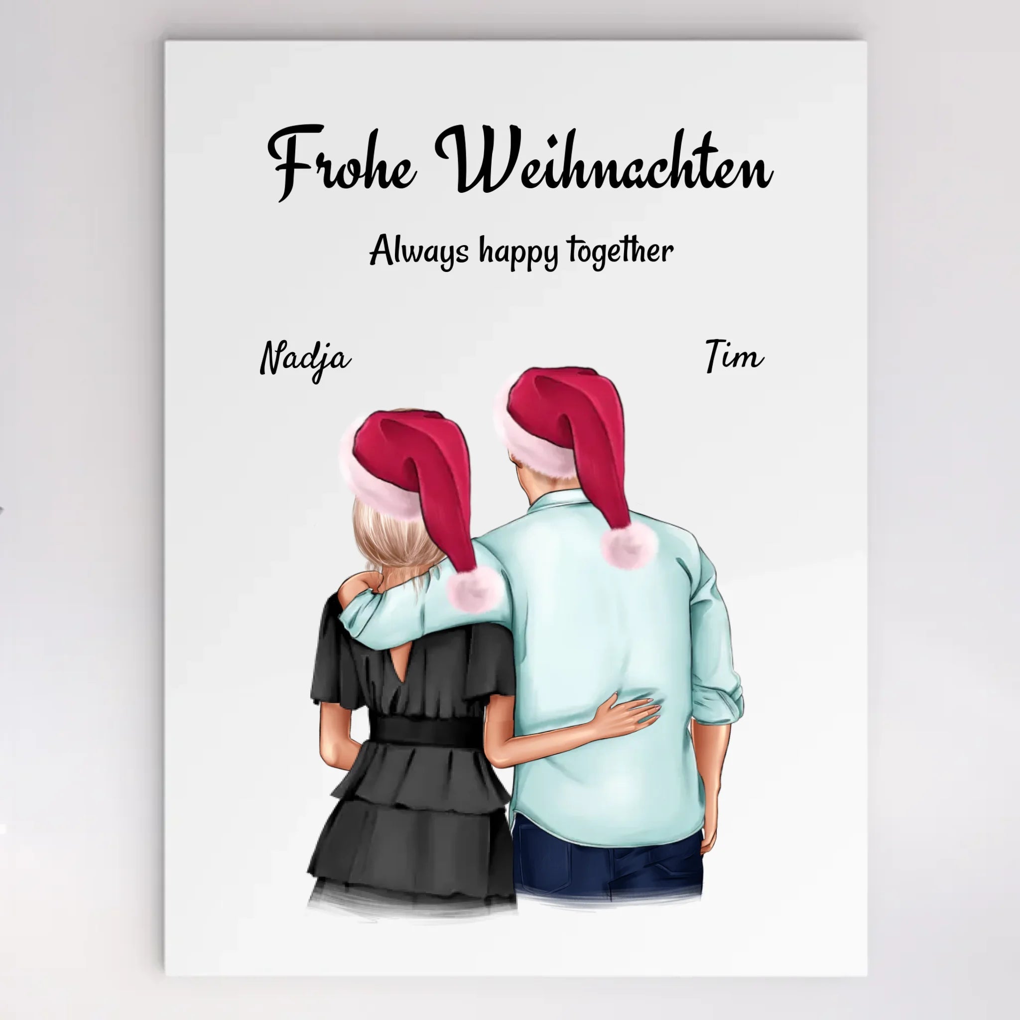 Pärchen Acrylglas Bild Weihnachtsgeschenk personalisiert - Cantty