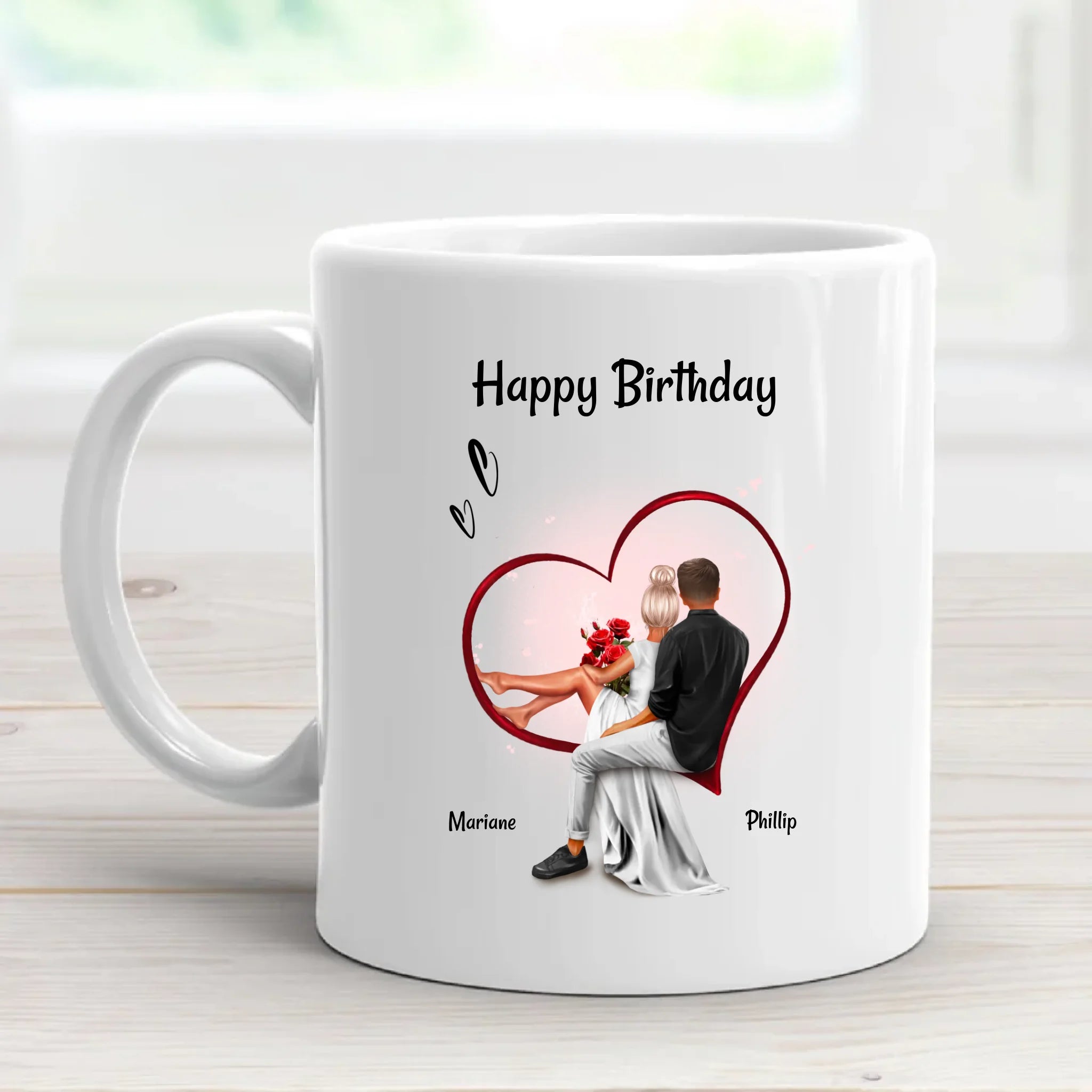 Pärchen Tasse Geschenk zum Geburtstag personalisiert - Cantty