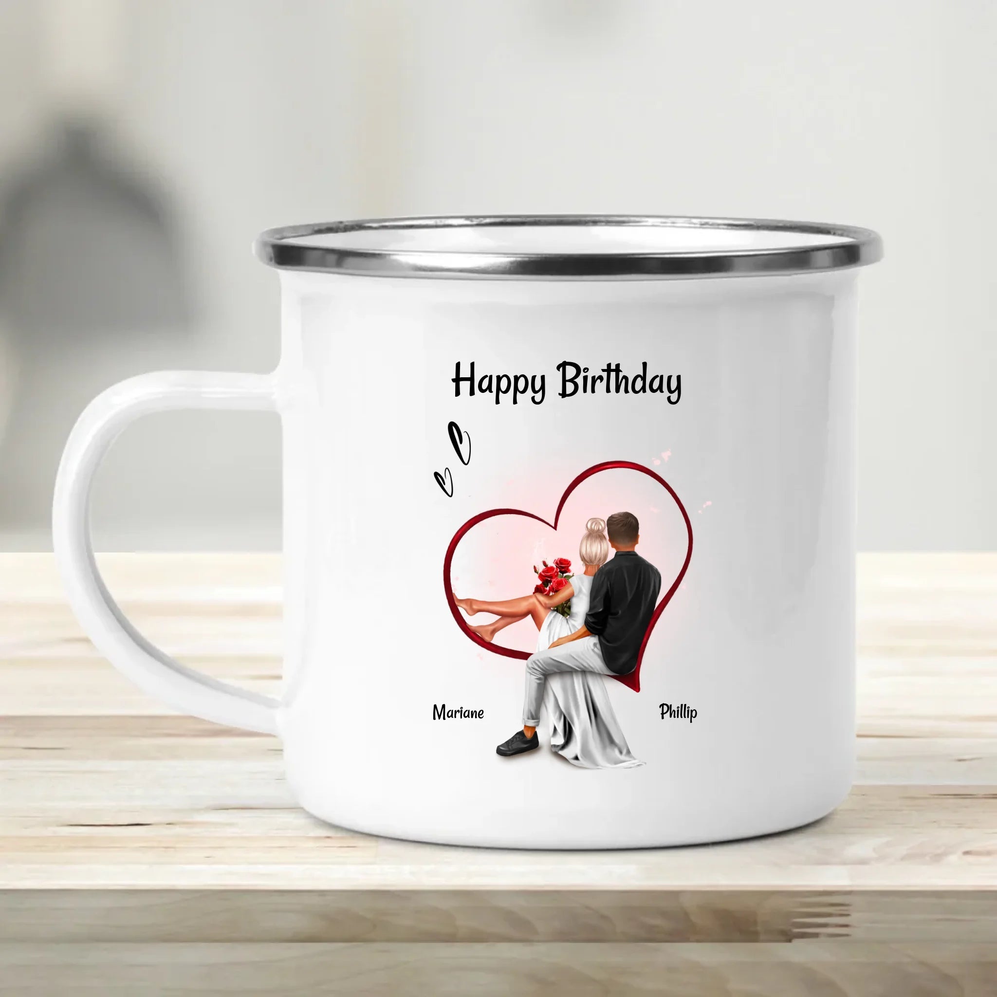 Pärchen Tasse Geschenk zum Geburtstag personalisiert - Cantty