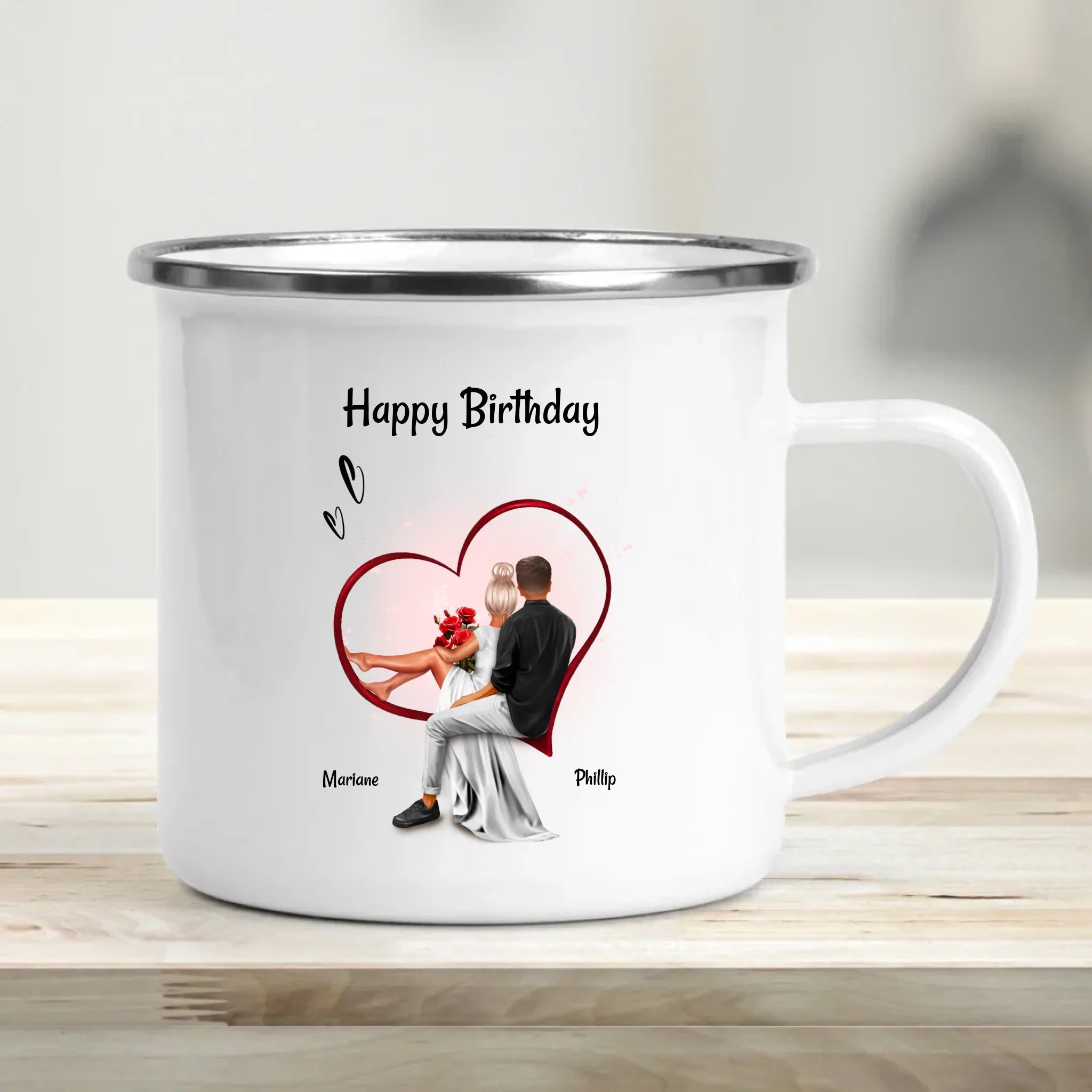 Pärchen Tasse Geschenk zum Geburtstag personalisiert - Cantty