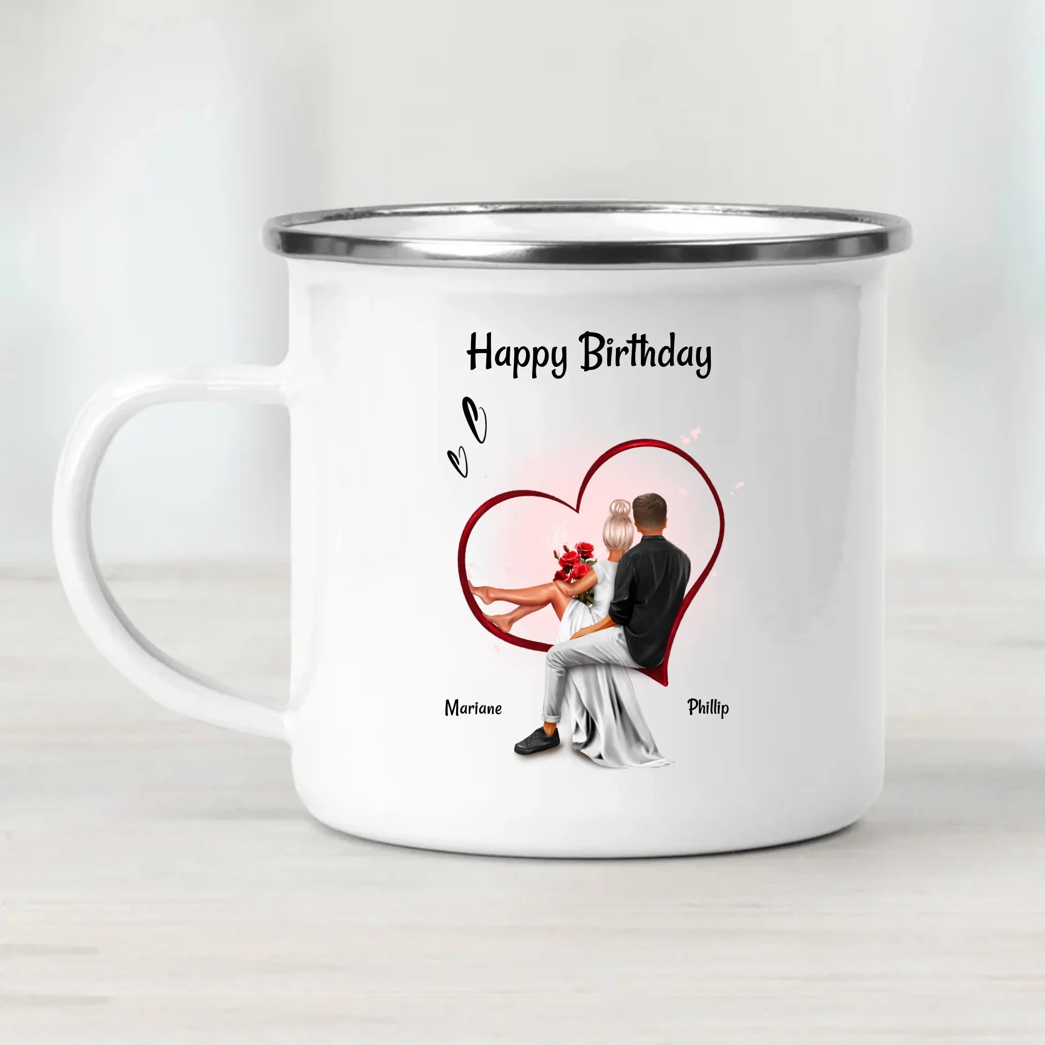 Pärchen Tasse Geschenk zum Geburtstag personalisiert - Cantty