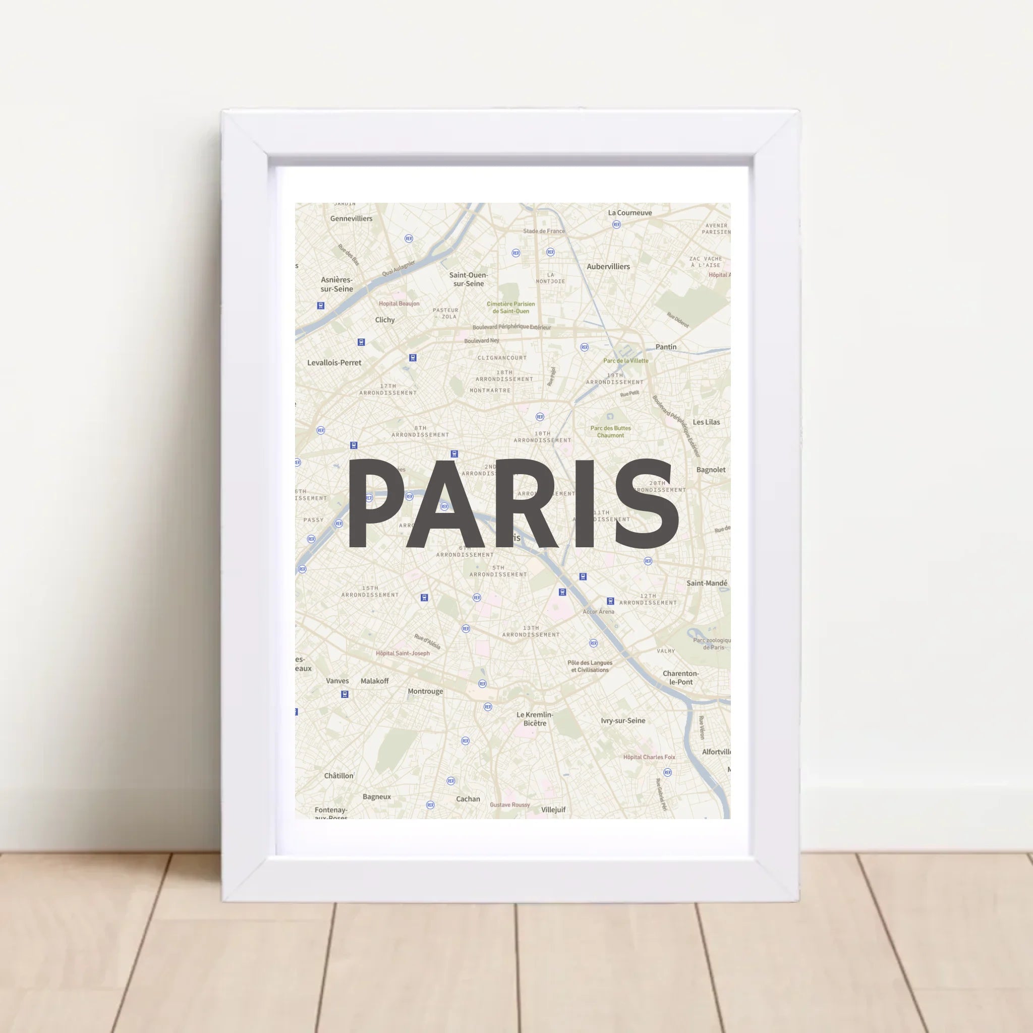 Paris Lieblingsstadt Koordinatenposter Stadtkarte personalisiert - Cantty