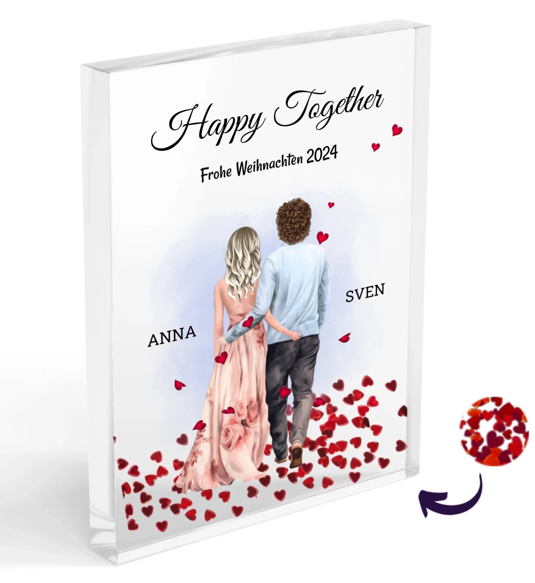 Partner Mann Frau Weihnachtsgeschenk Acrylglas Bild - Cantty