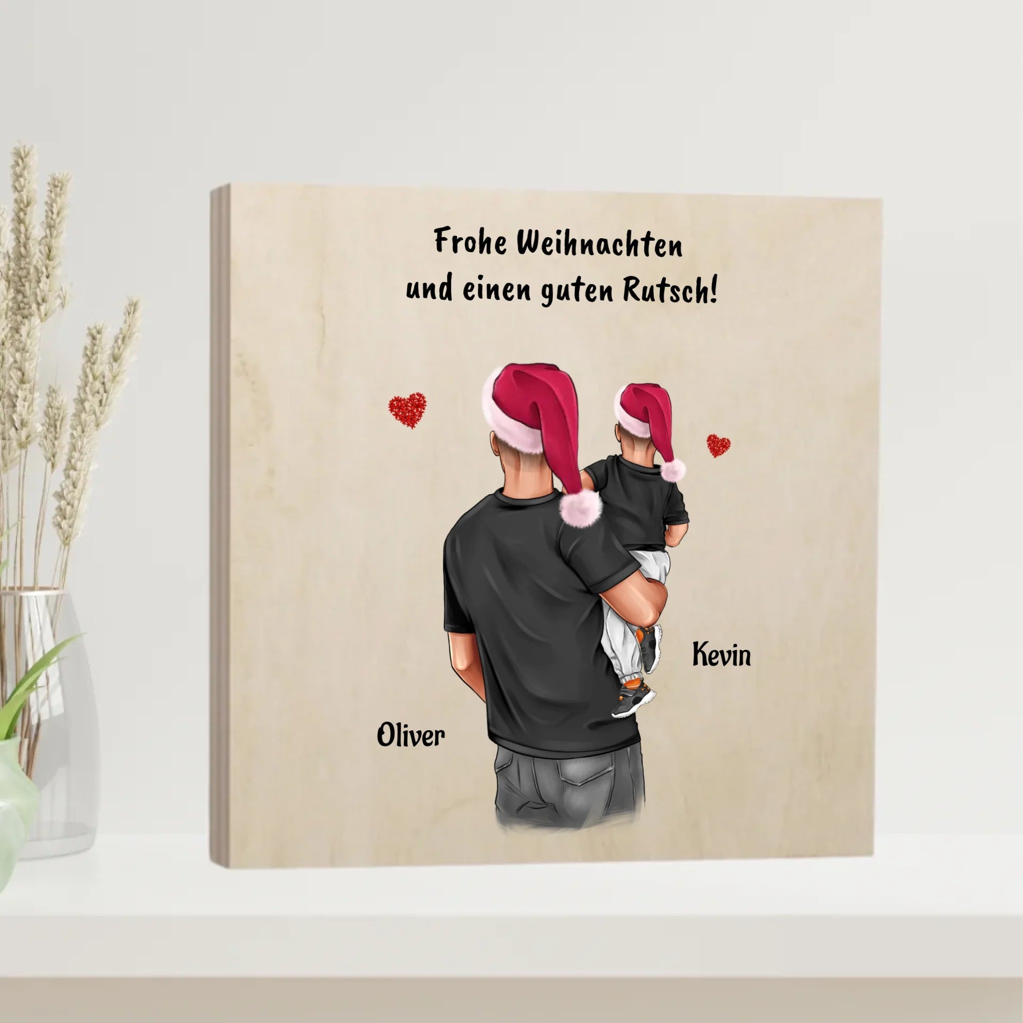 Patenonkel Geschenk von Patenkind Jungen Holzbild - Cantty