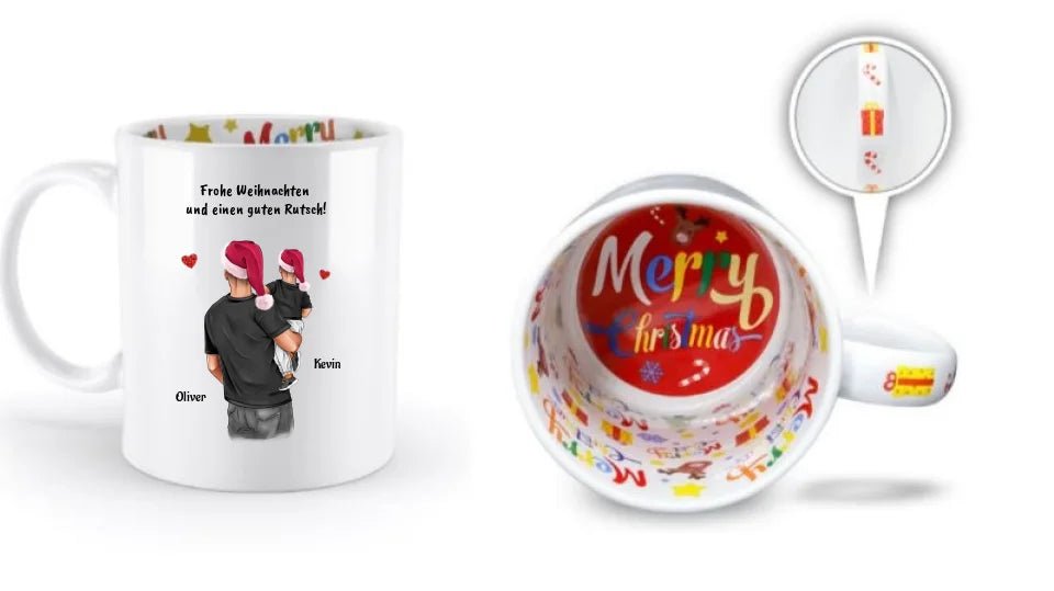 Patenonkel & Junge Weihnachtstasse Geschenk personalisiert - Cantty