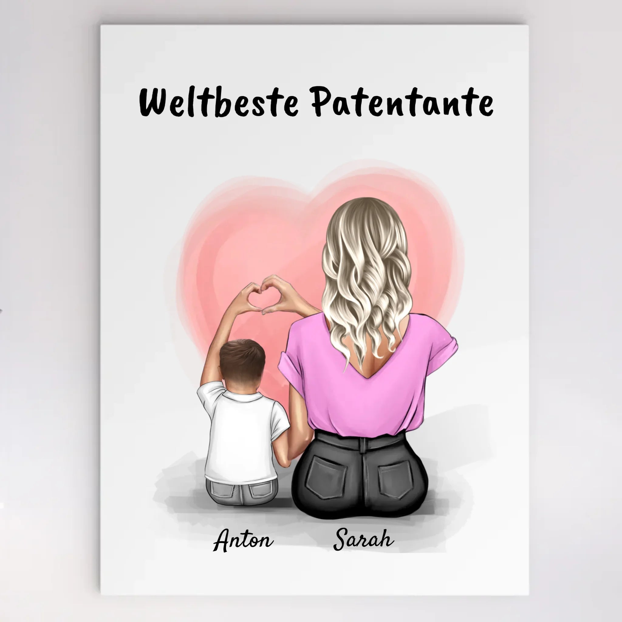 Patentante Acrylglas Bild Geschenk von Patenkind Junge - Cantty