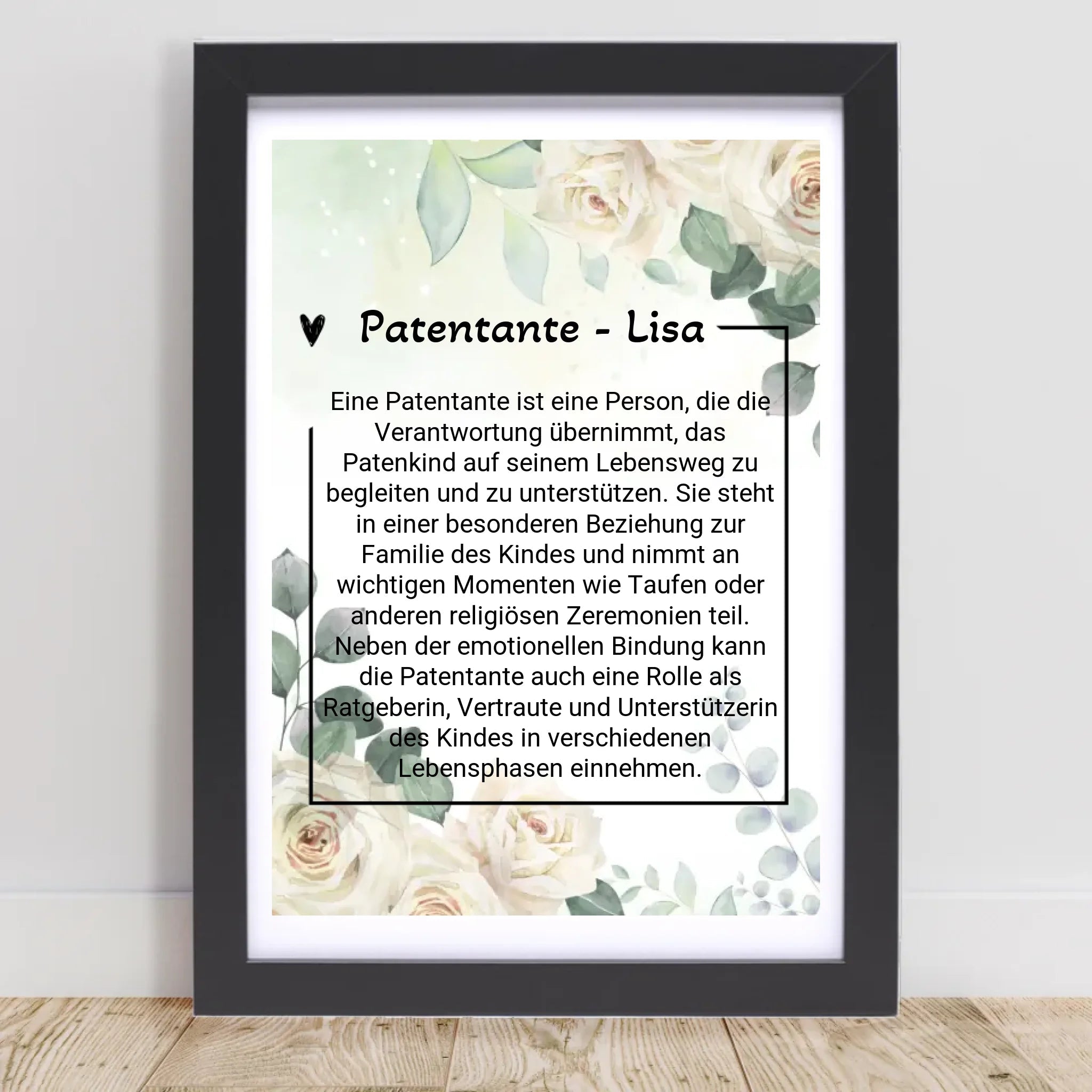 Patentante Definition Geschenk Poster personalisiert - Cantty