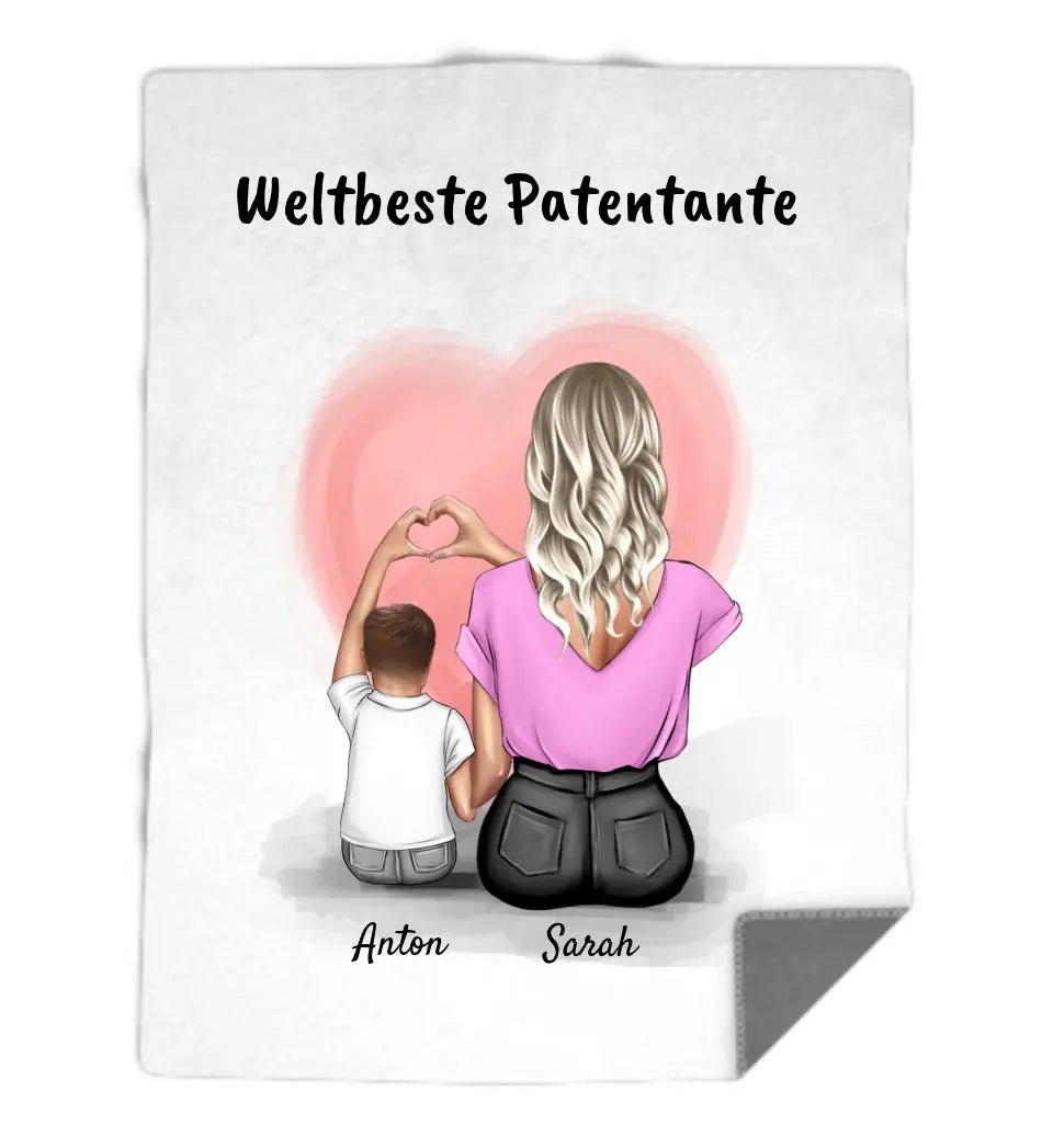 Patentante Geschenk personalisierte Decke - Cantty