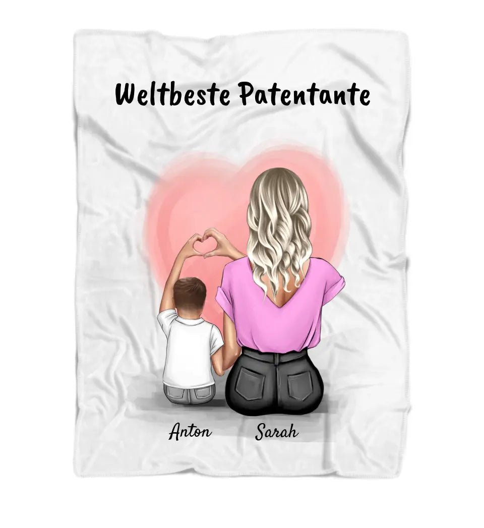 Patentante Geschenk personalisierte Decke - Cantty