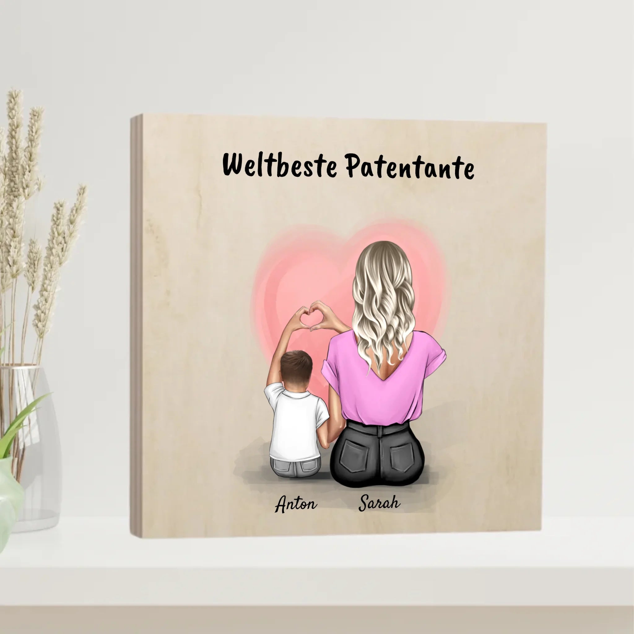 Patentante Holzbild Geschenk zum Geburtstag personalisiert - Cantty