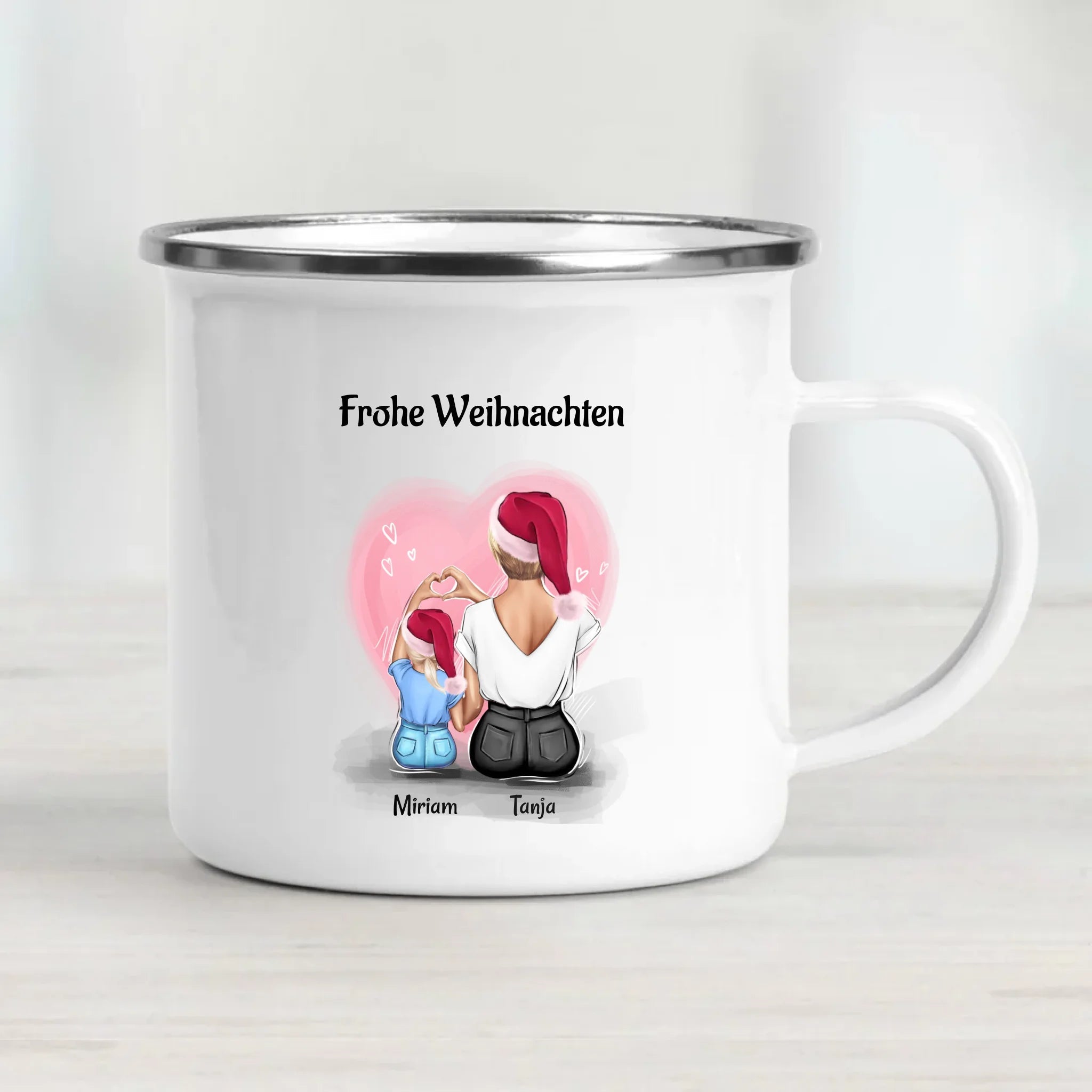 Patentante und kleines Mädchen Tasse Geschenk Weihnachten - Cantty