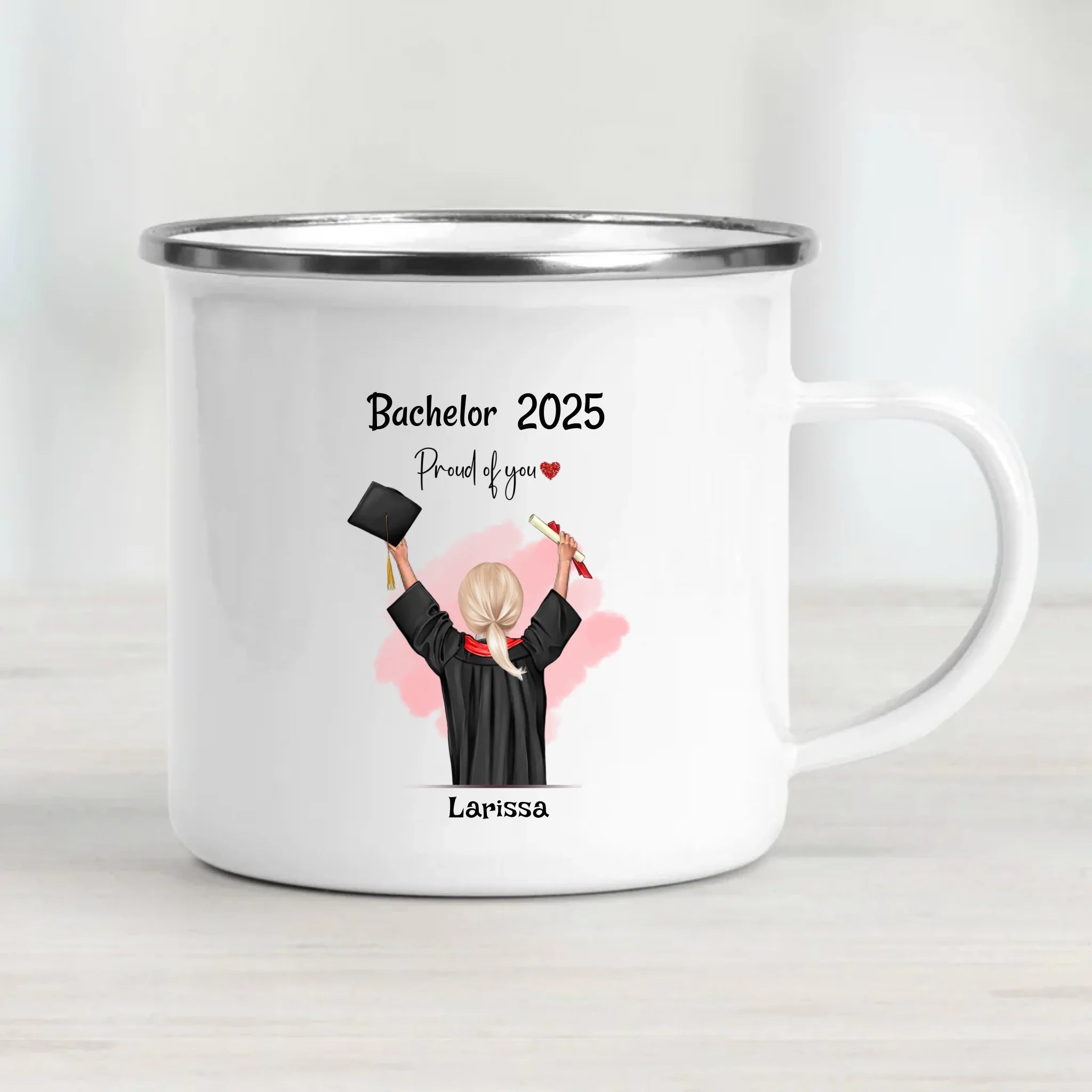 Personalisierte Bachelor Tasse fĂŒr MĂ€dchen & Tochter - Cantty