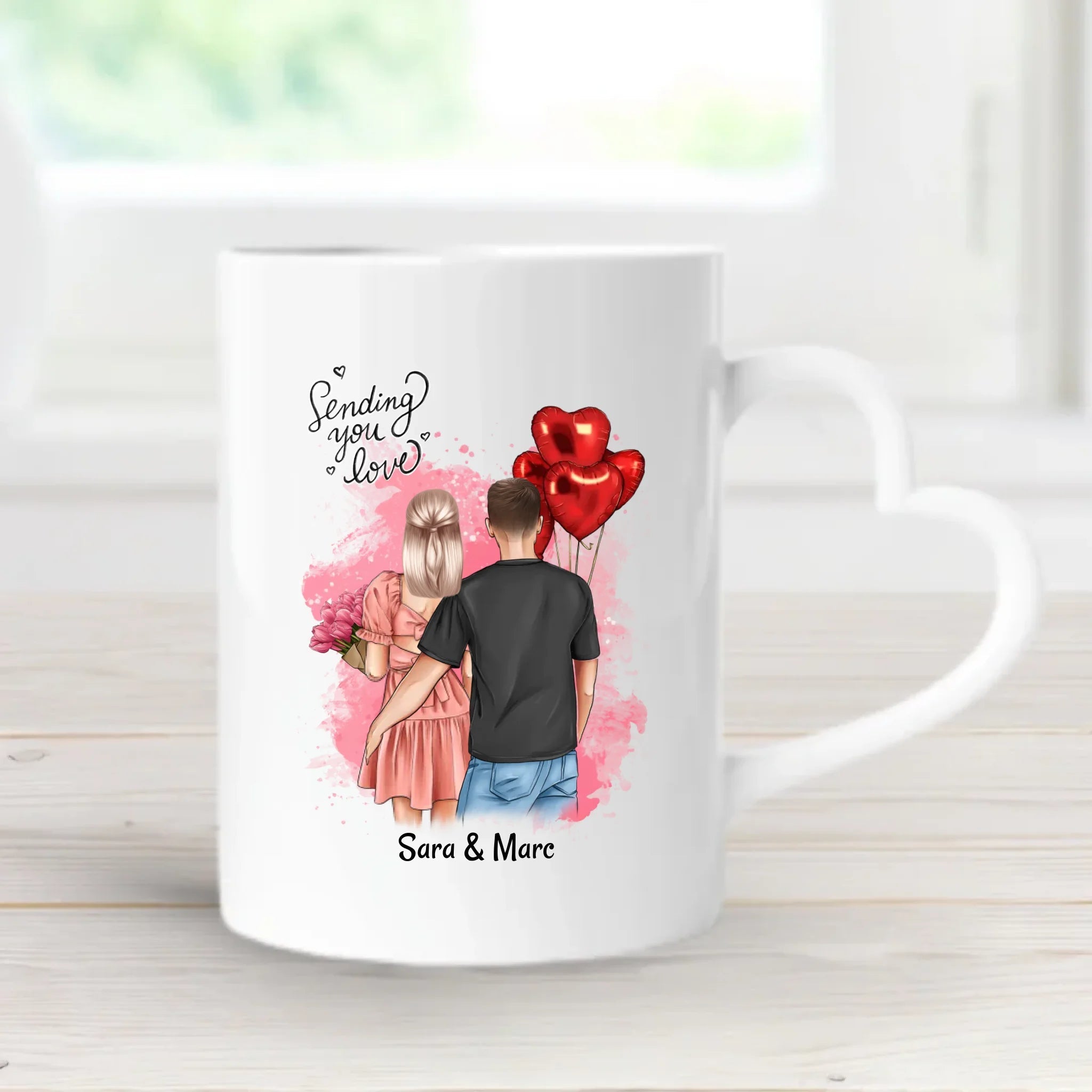 Personalisierte Tasse Freundin Valentinstag - Cantty