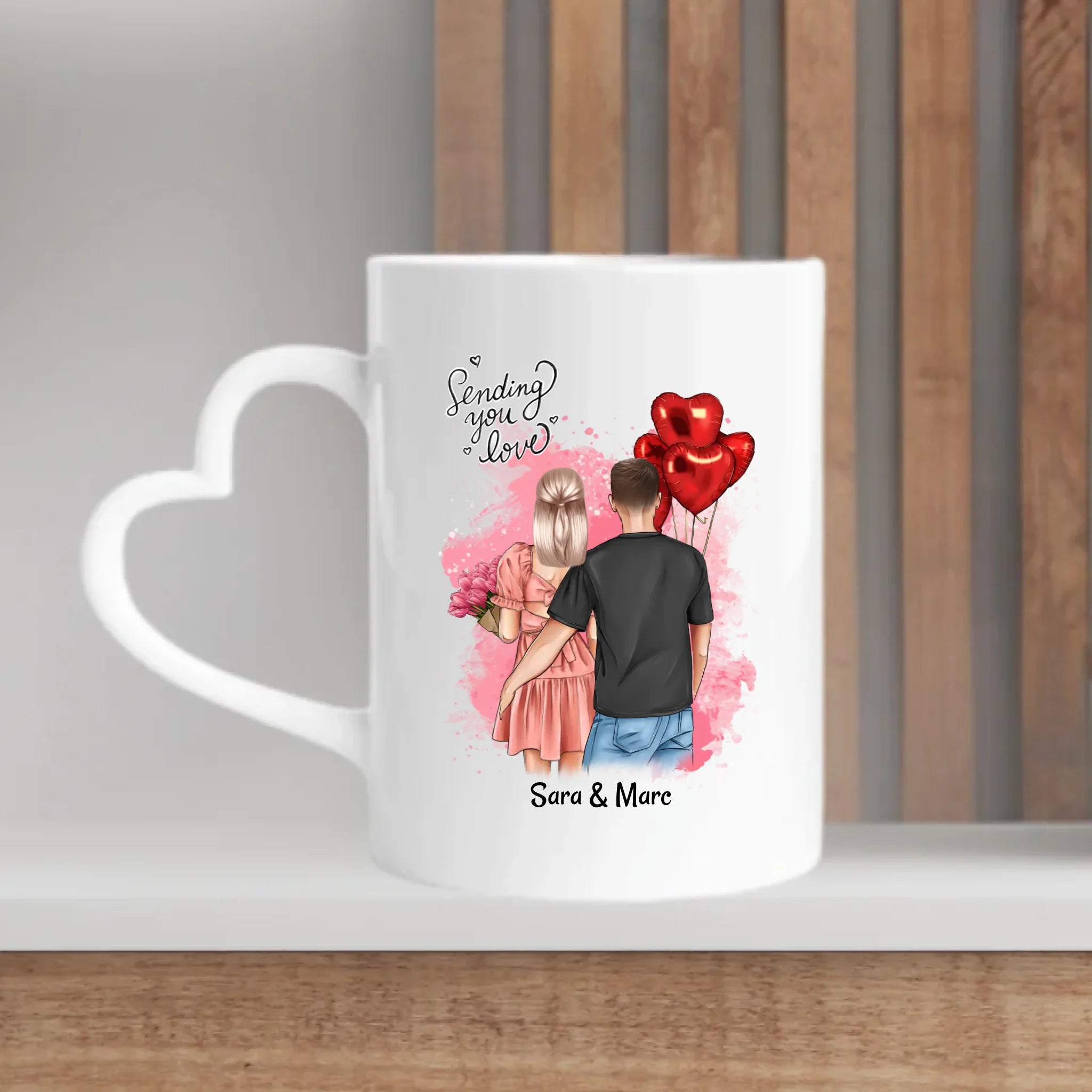 Personalisierte Tasse Freundin Valentinstag - Cantty