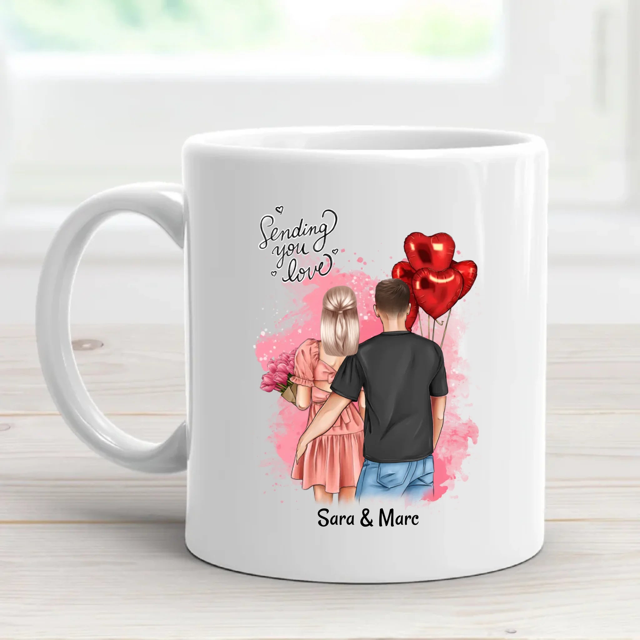 Personalisierte Tasse Freundin Valentinstag - Cantty
