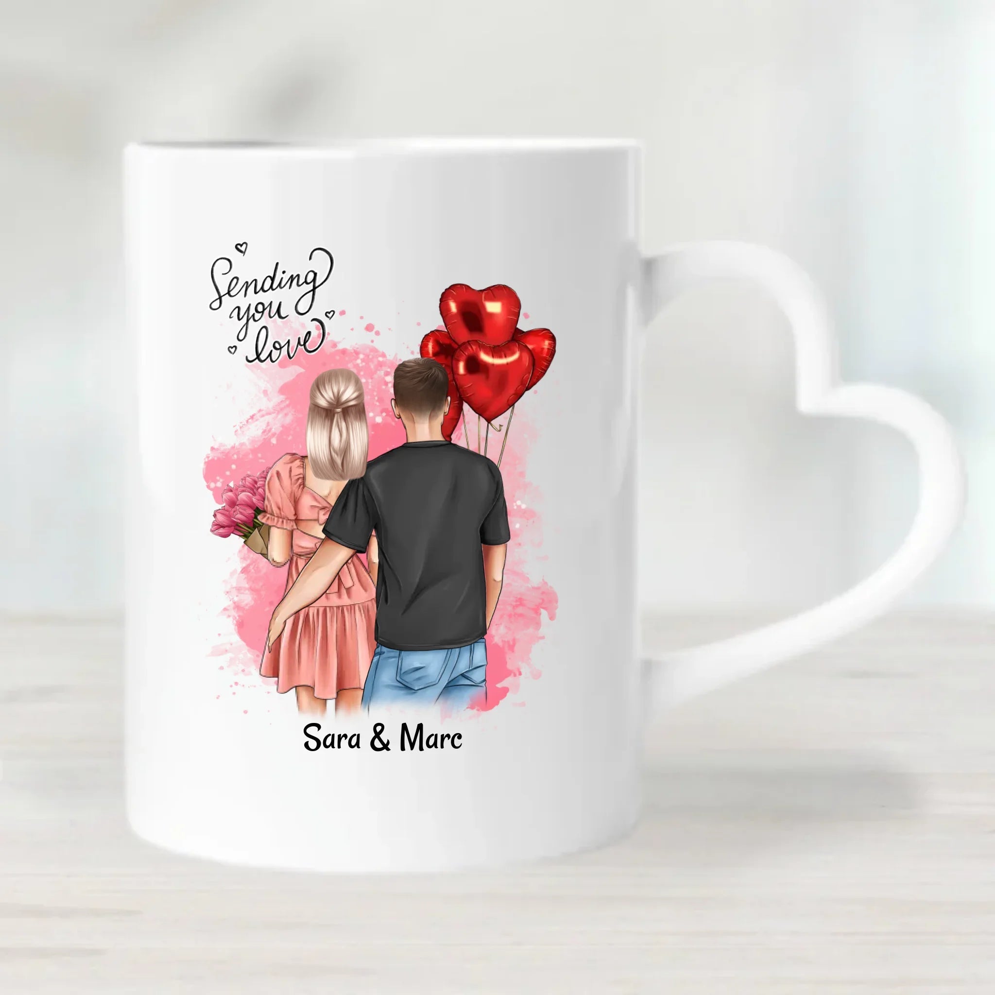Personalisierte Tasse Freundin Valentinstag - Cantty