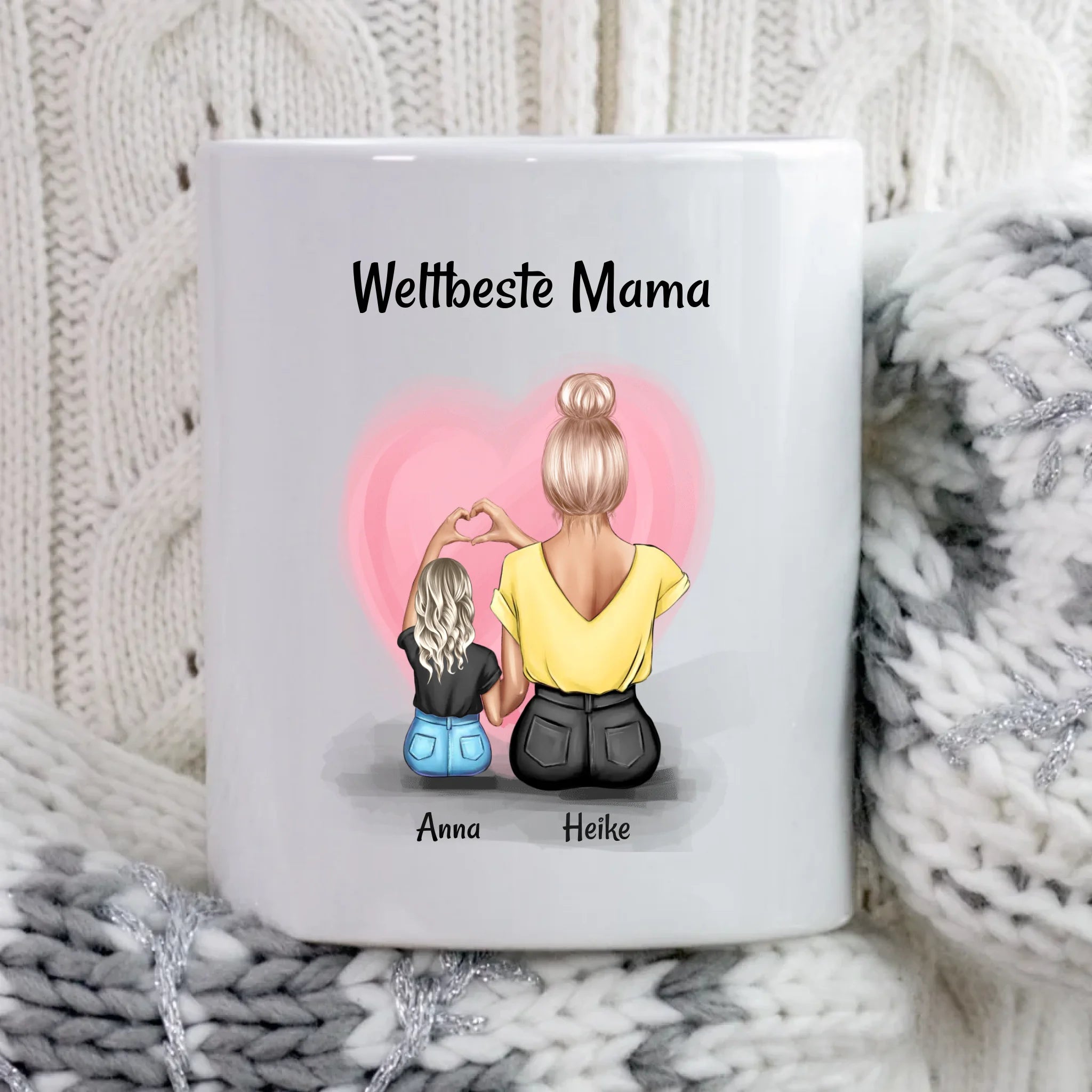 Personalisierte Tasse für Mama Tochter individuell gestalten - Cantty