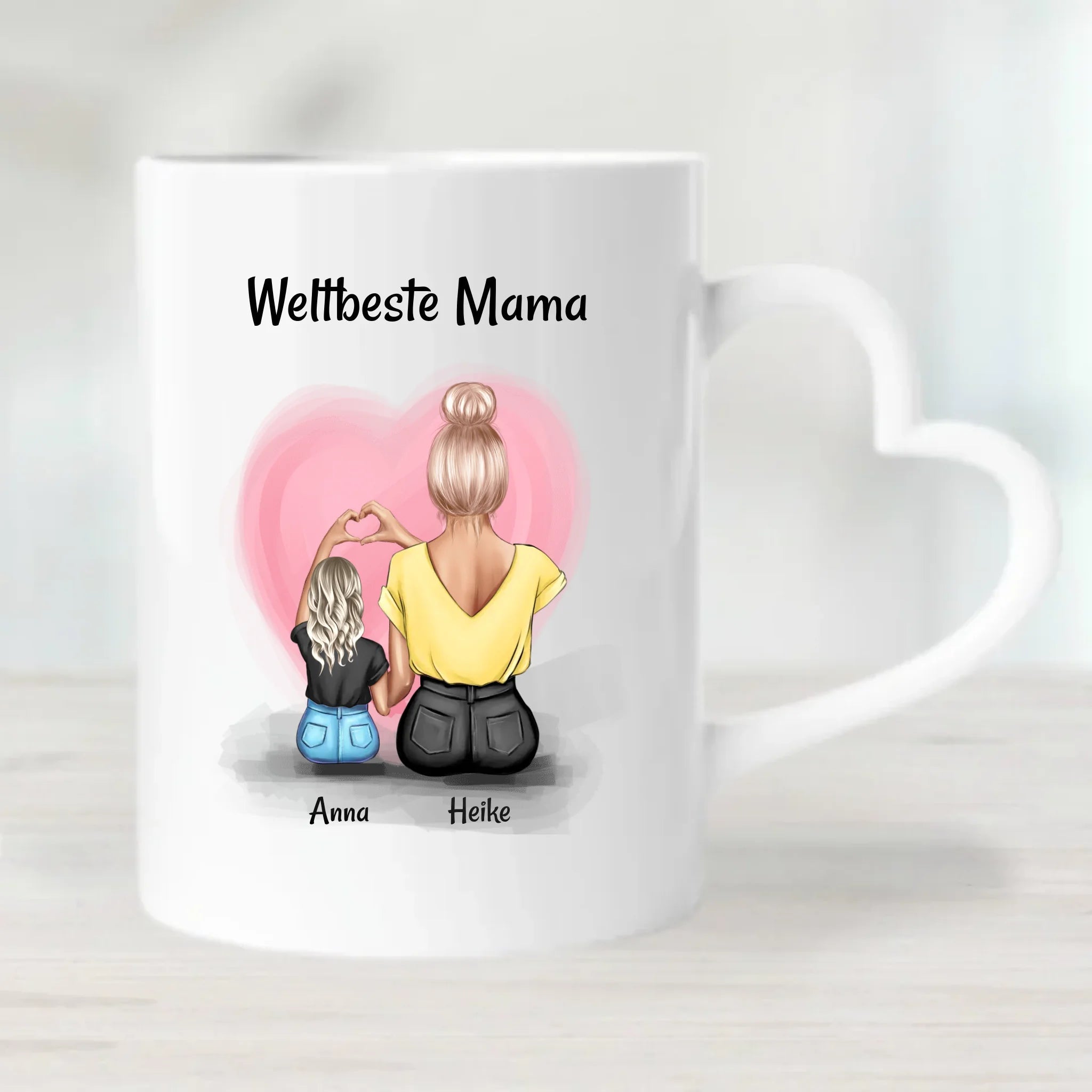 Personalisierte Tasse für Mama Tochter individuell gestalten - Cantty