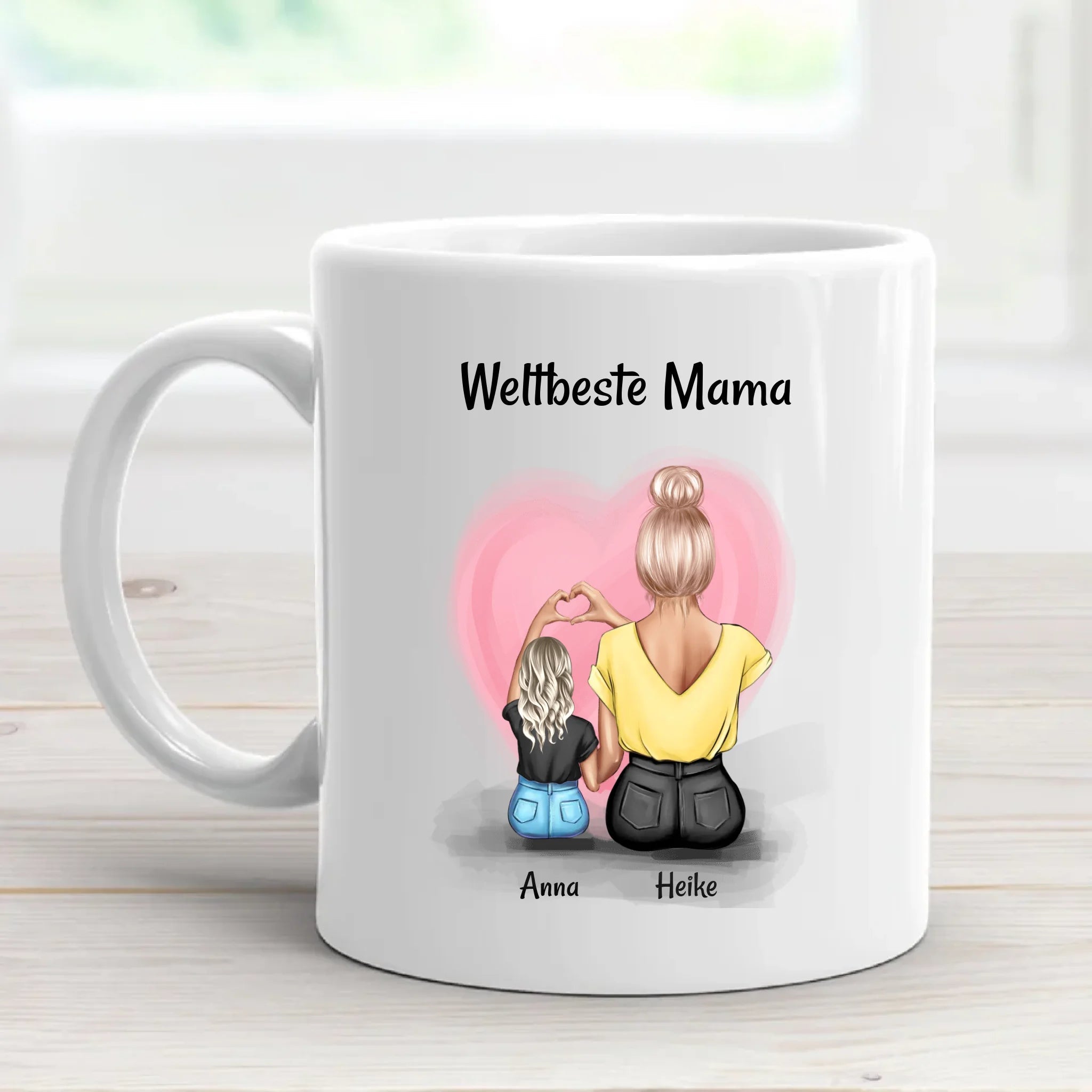 Personalisierte Tasse für Mama Tochter individuell gestalten - Cantty