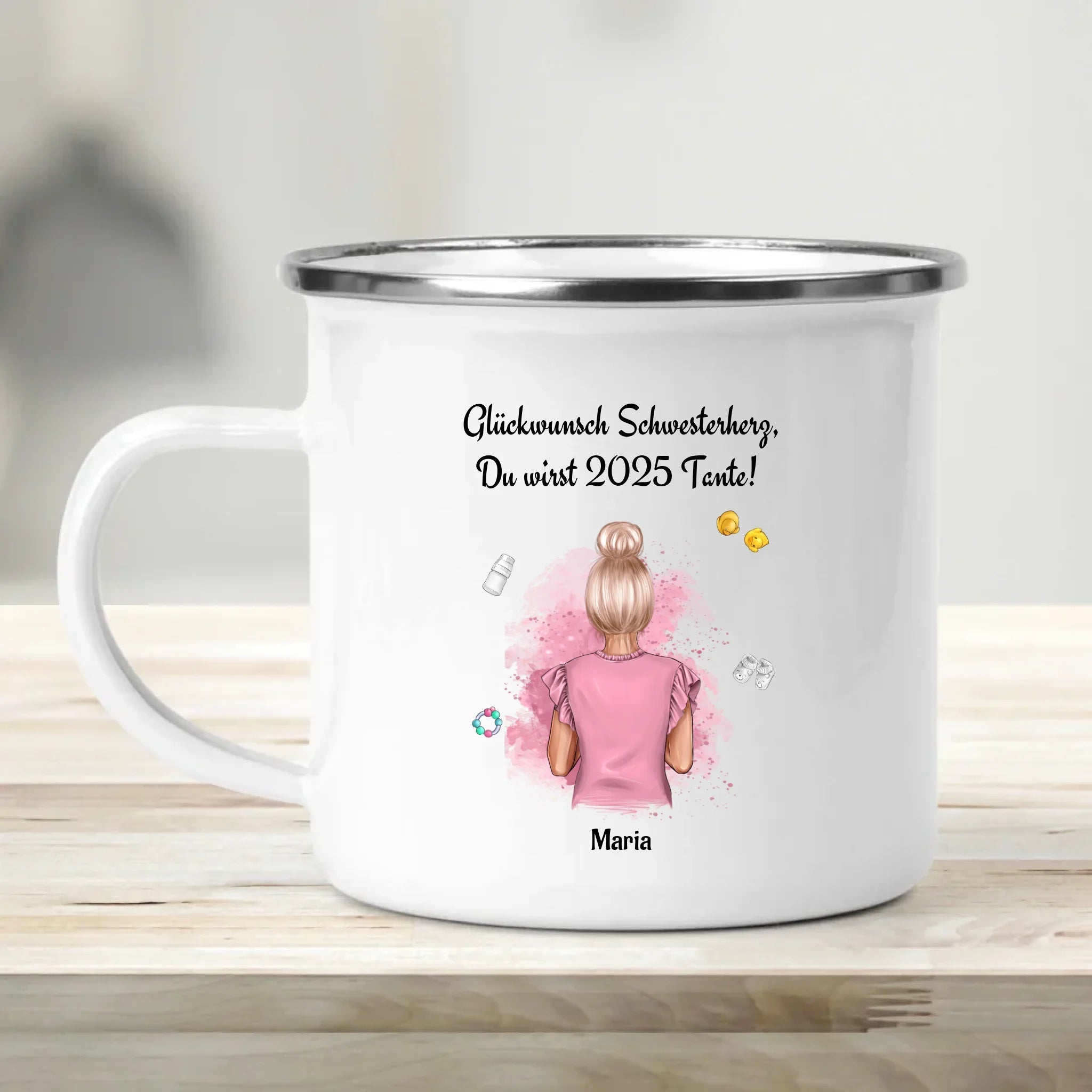 Personalisierte Tasse Geschenk du wirst Tante Ankündigung - Cantty