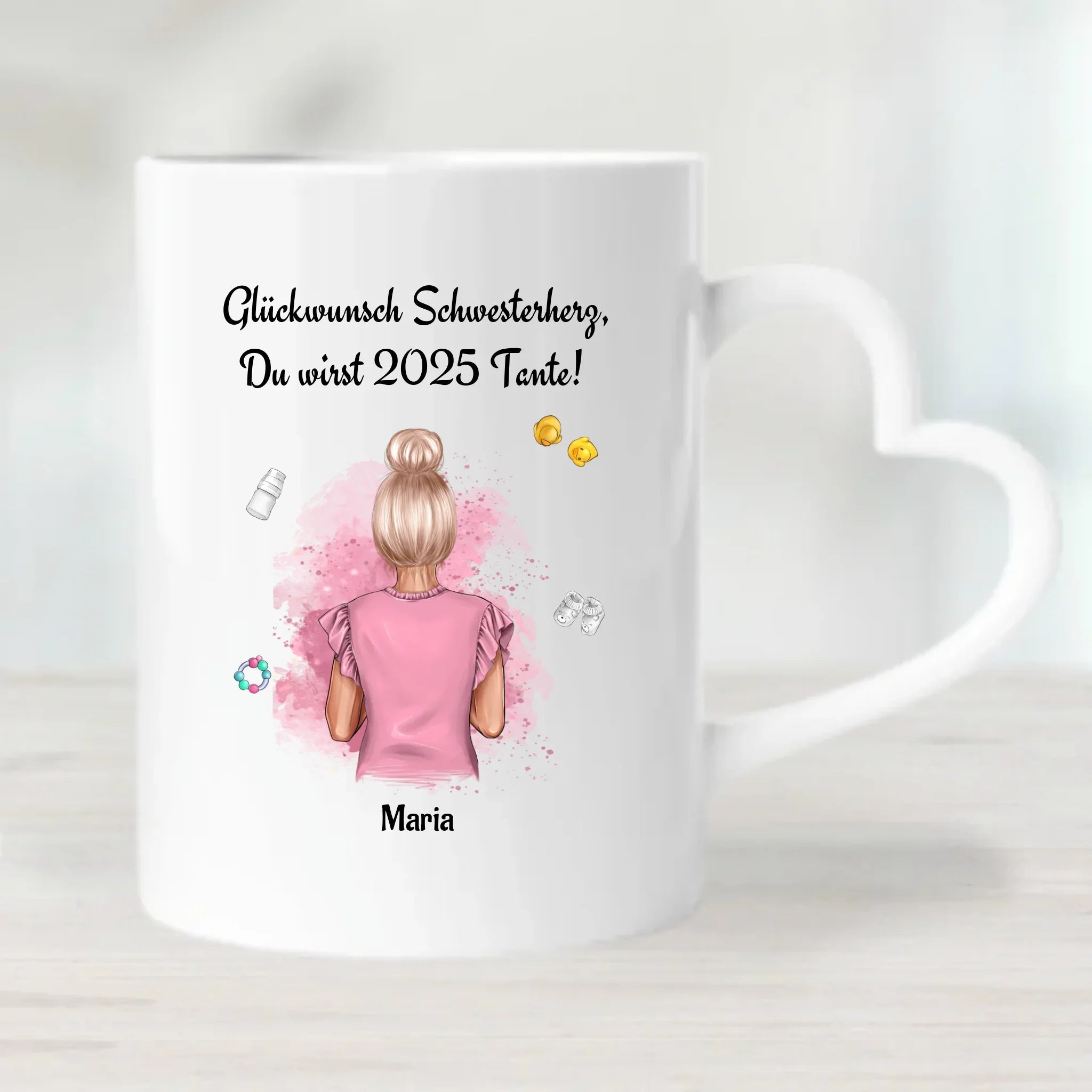 Personalisierte Tasse Geschenk du wirst Tante Ankündigung - Cantty